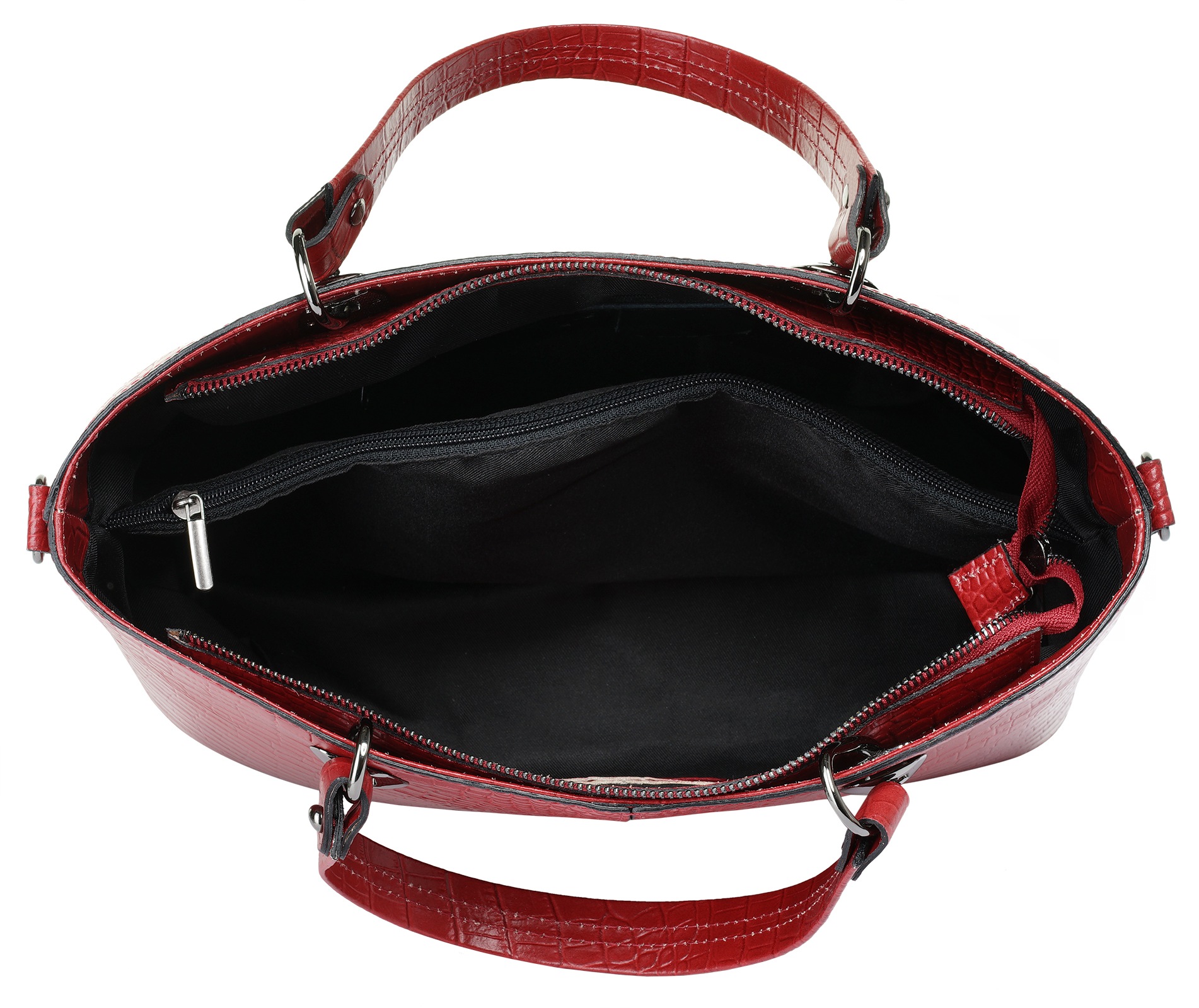Cluty Henkeltasche, echt Leder, Made in Italy