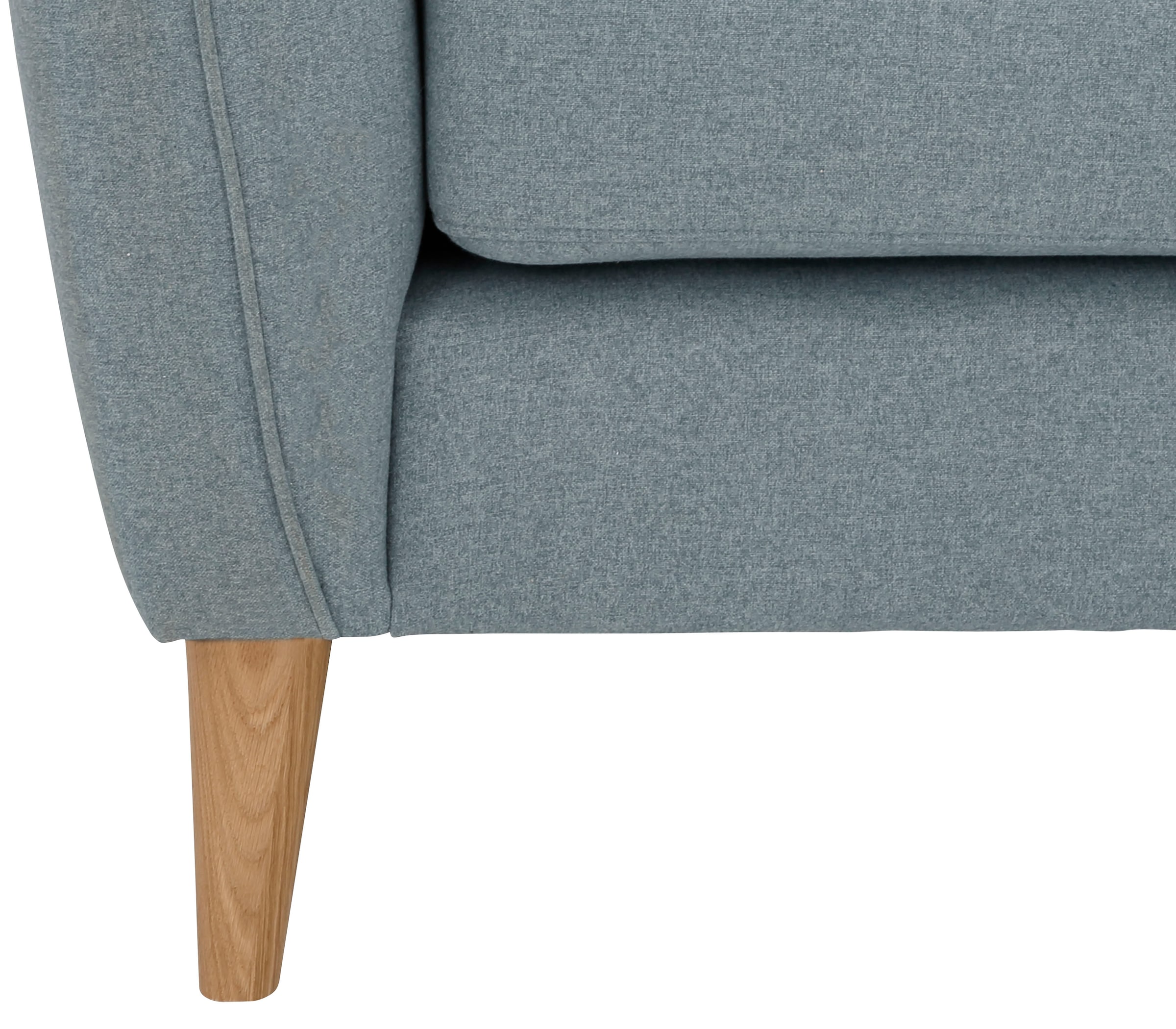 Home affaire Ecksofa »MARSEILLE (242/152cm),L-Form, Rec. rechts/links«, Massivholzbeine Eiche, Landhausstil, Wellenunterfederung