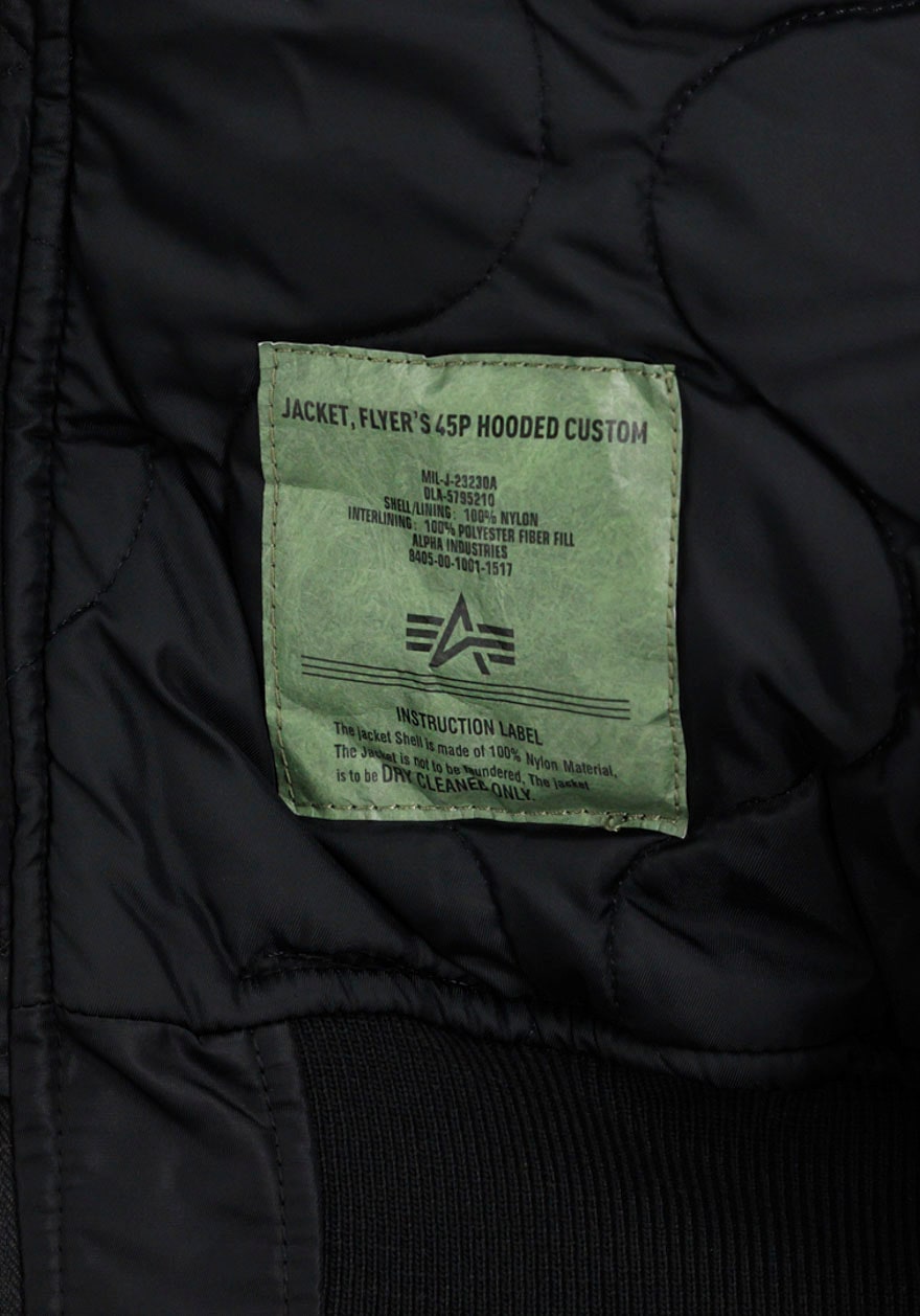 Alpha Industries Bomberjacke »45P Hooded Custom«, mit Kapuze