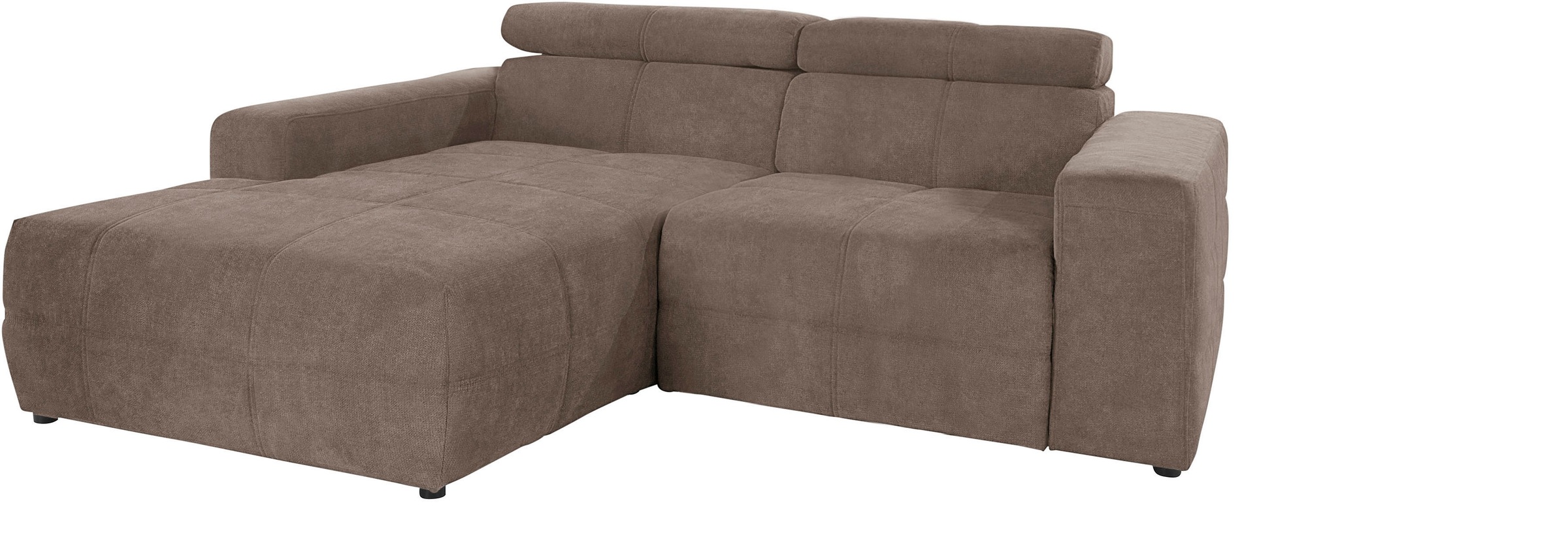 DOMO collection Ecksofa »Brandon, inkl. Kopfteilverstellung, B/T/H: 214/100 günstig online kaufen