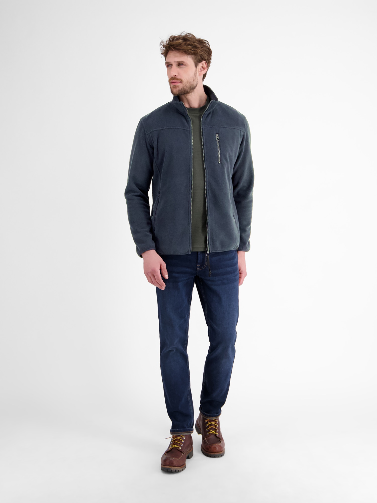 LERROS Sweatjacke »LERROS Polar-Fleece Jacke, sportiv«