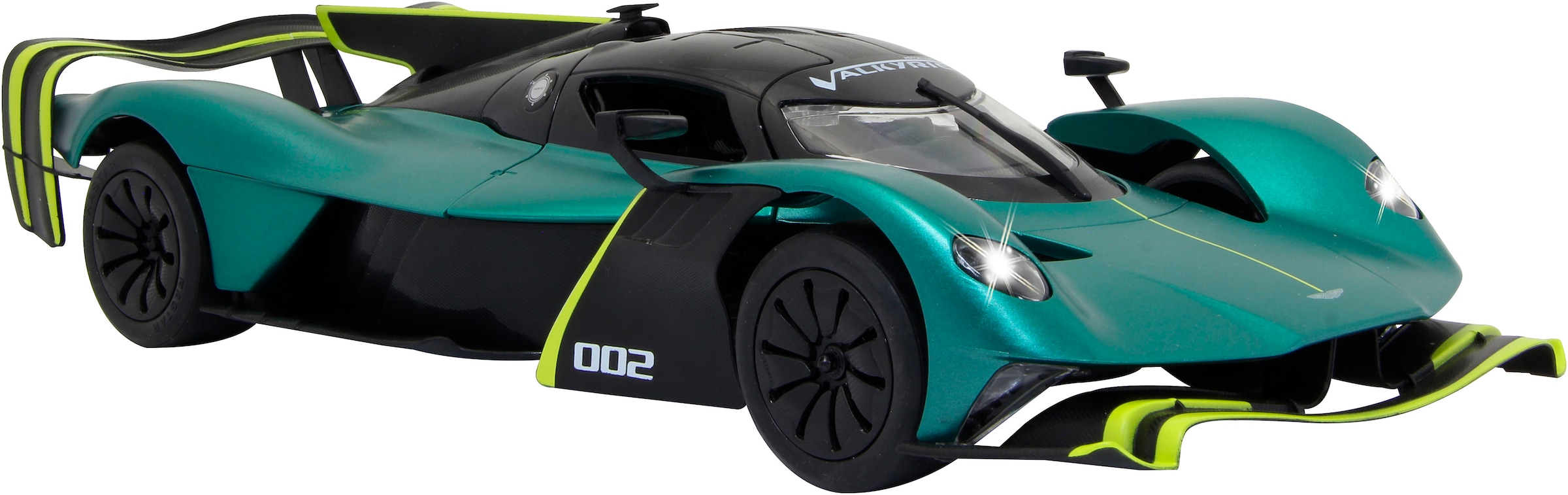 Jamara RC-Auto »Aston Martin Valkyrie AMR Pro, dunkelgrün, 2,4GHz, Tür manuell«, mit LED Beleuchtung