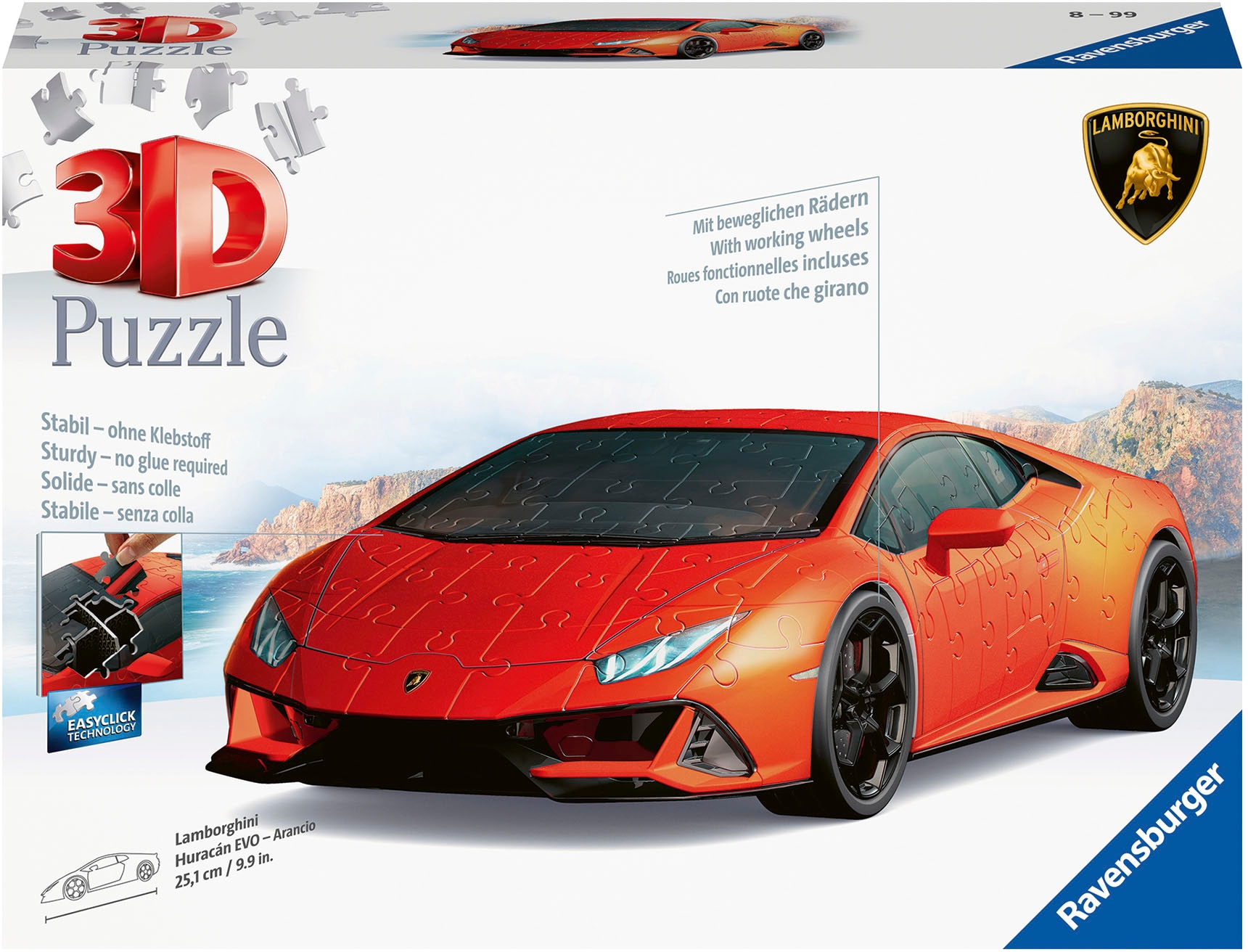 Ravensburger 3D-Puzzle »Lamborghini Huracán EVO - Arancio«, Made in Europe; FSC®- schützt Wald - weltweit
