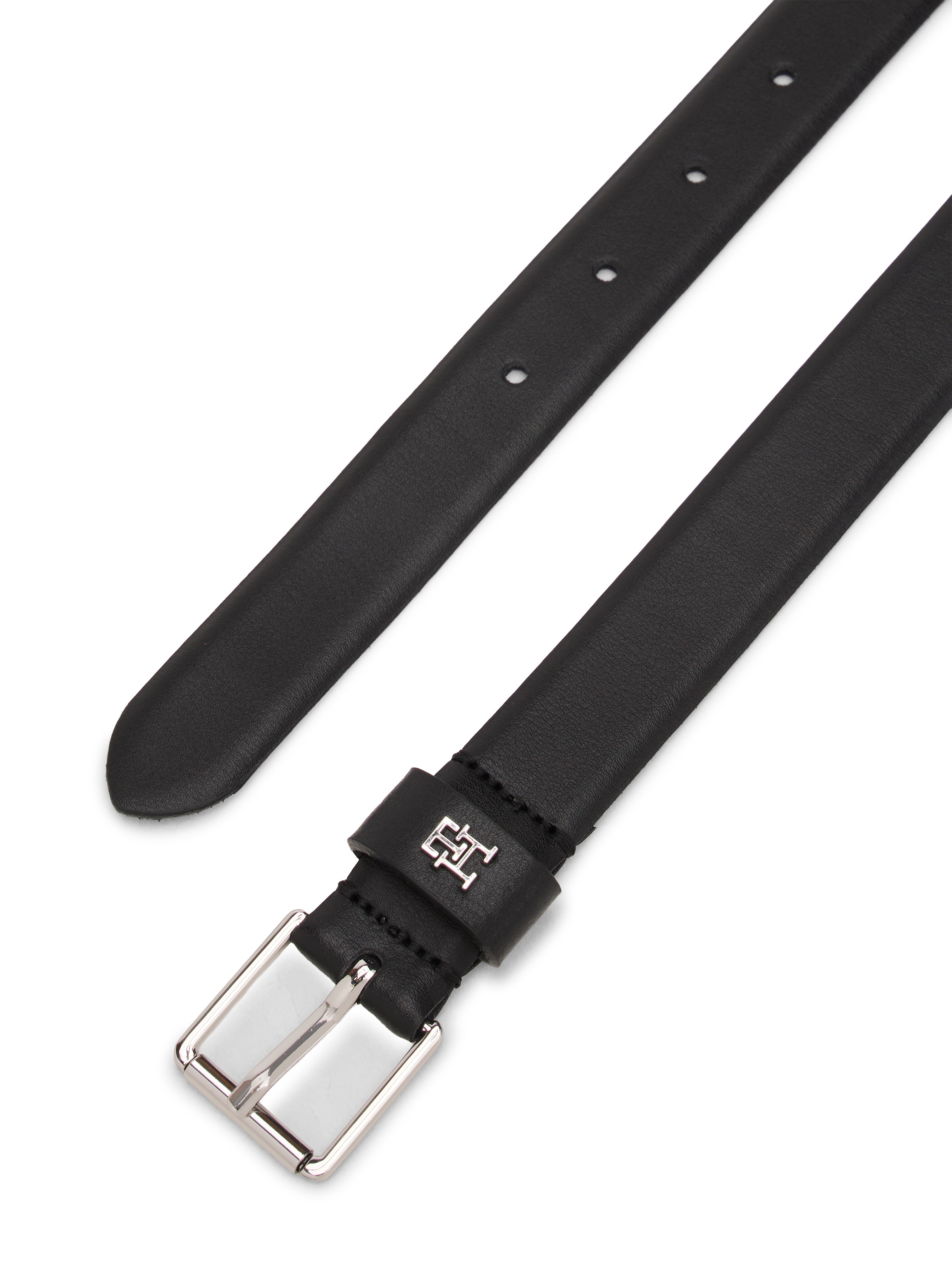 Tommy Hilfiger Ledergürtel »SQUARE 2.5 cm breit SILVER« Größenverstellbar durch Schnalle