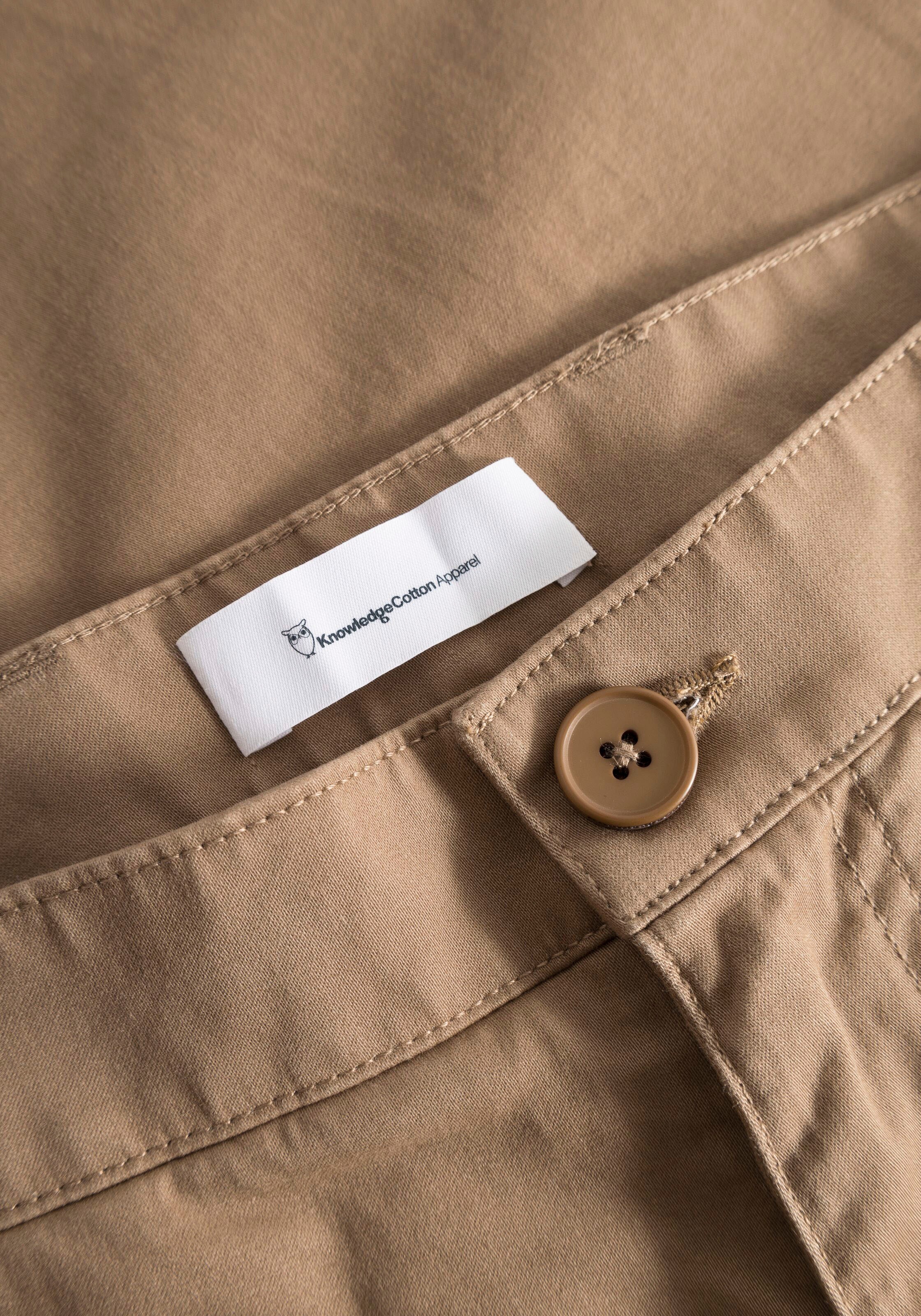 KnowledgeCotton Apparel Chinohose »LUCA slim«  mit Label-Stichting hinten