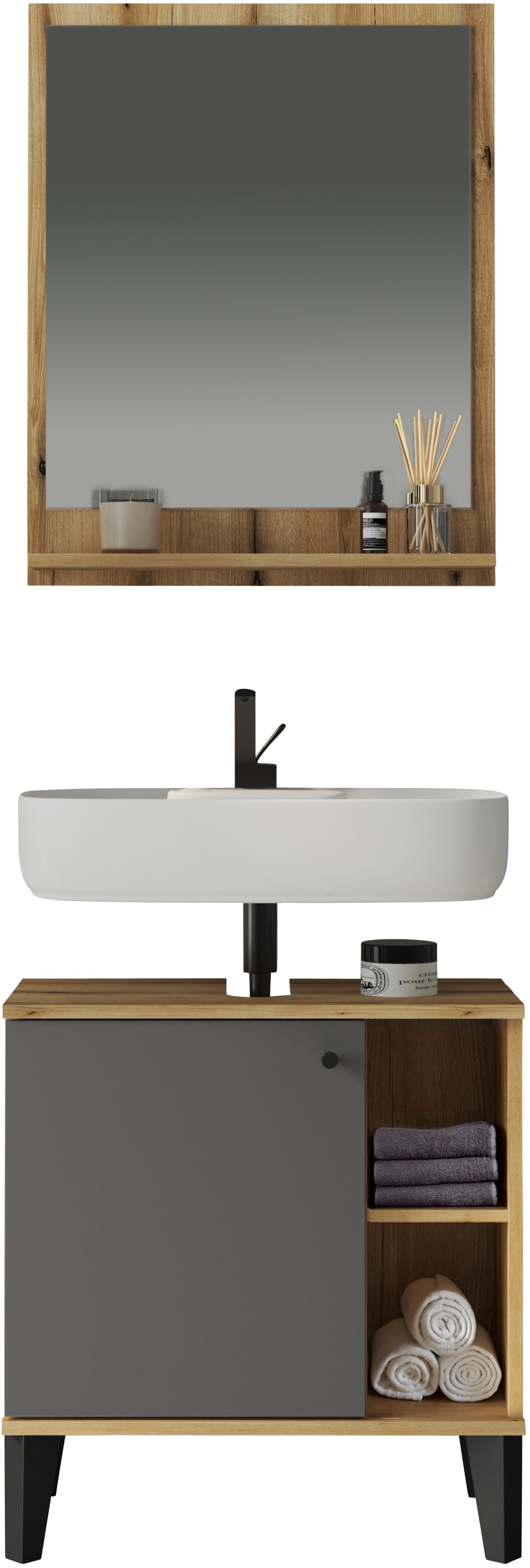 INOSIGN Badmöbel-Set »OSLO, Bad im skandinavischen Design« Set, 1 Stk. tlg. günstig online kaufen