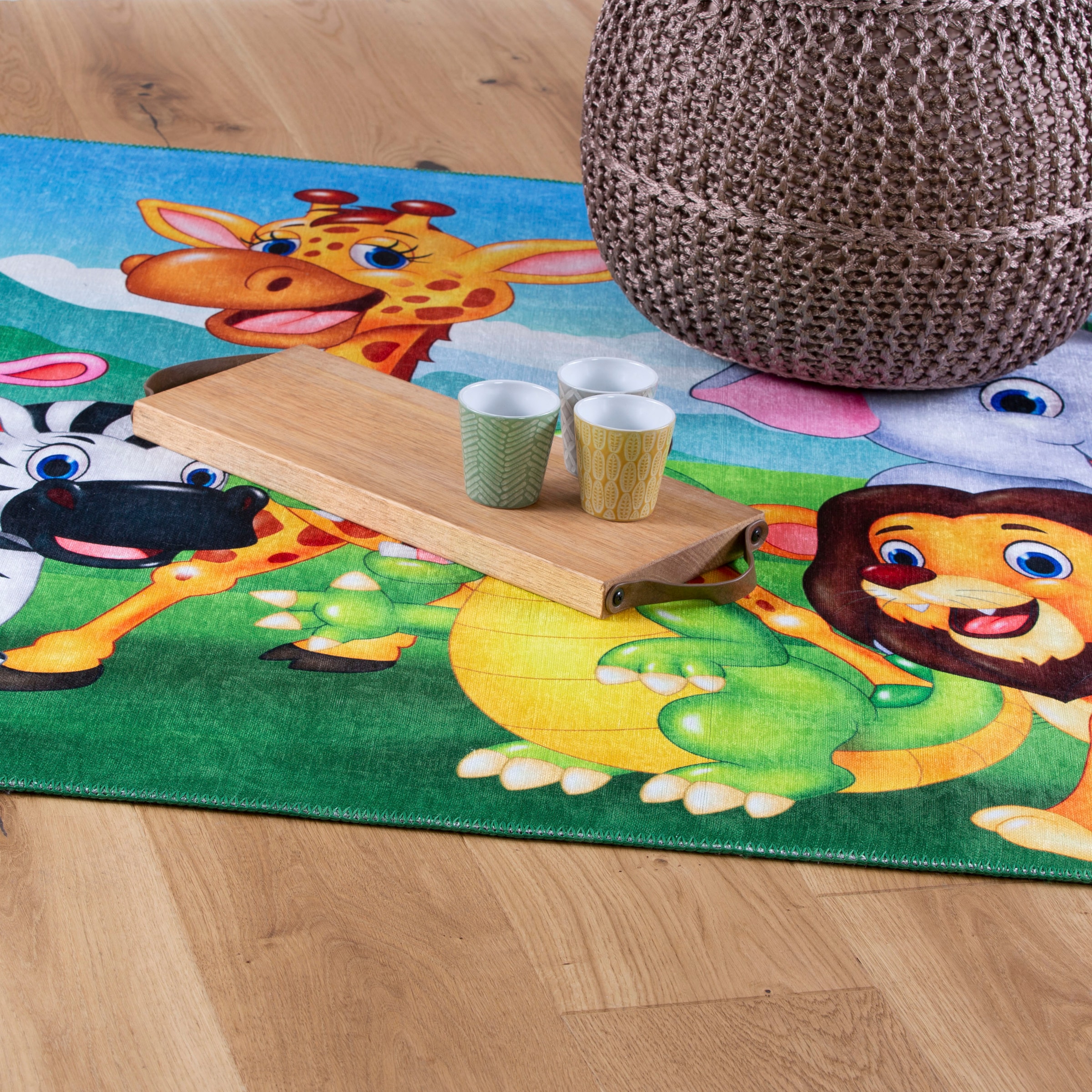 Obsession Kinderteppich »My Torino Kids 239«, rechteckig, 5 mm Höhe, Spielteppich, Motiv Tiere, Kinderzimmer