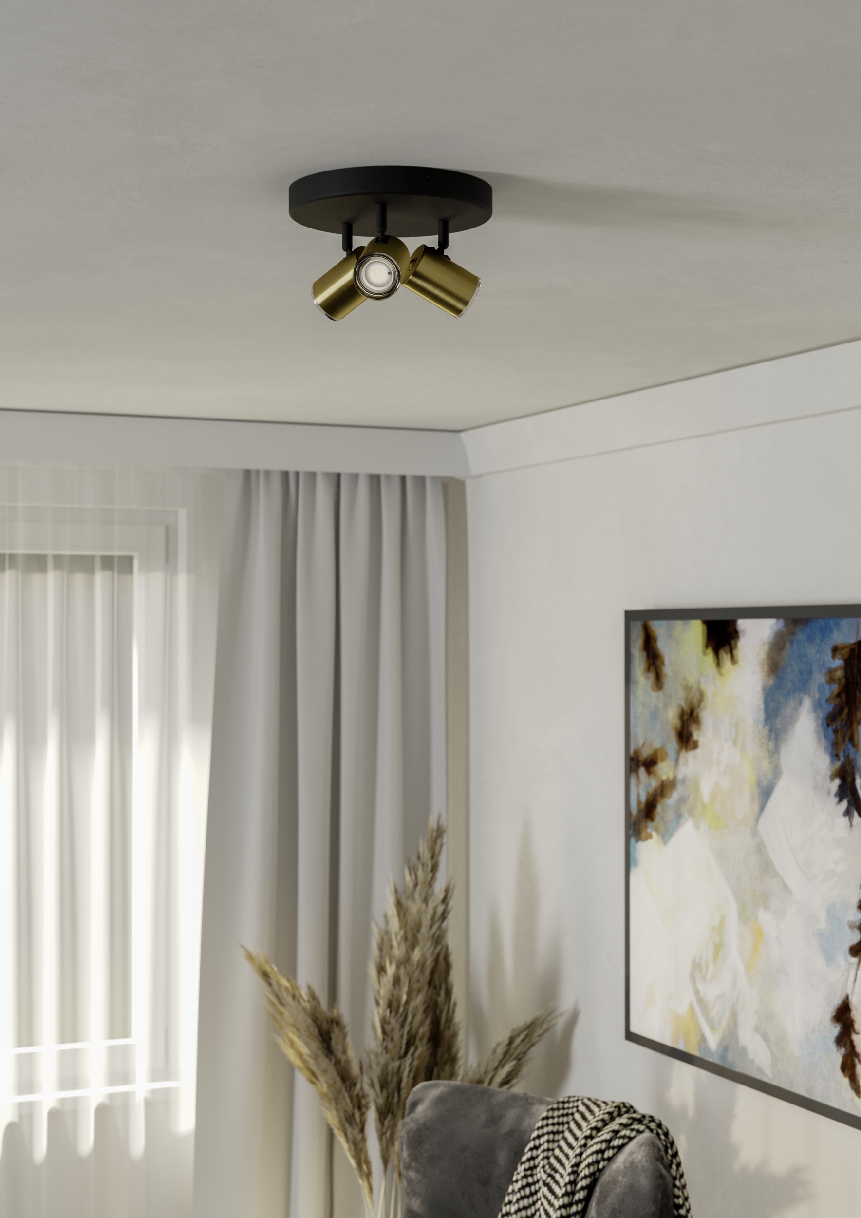 EGLO Deckenspot »CONSUMA 1 Spotlampe - Stahl - GU10 - 3X5W - IP44« GU10 1 S günstig online kaufen