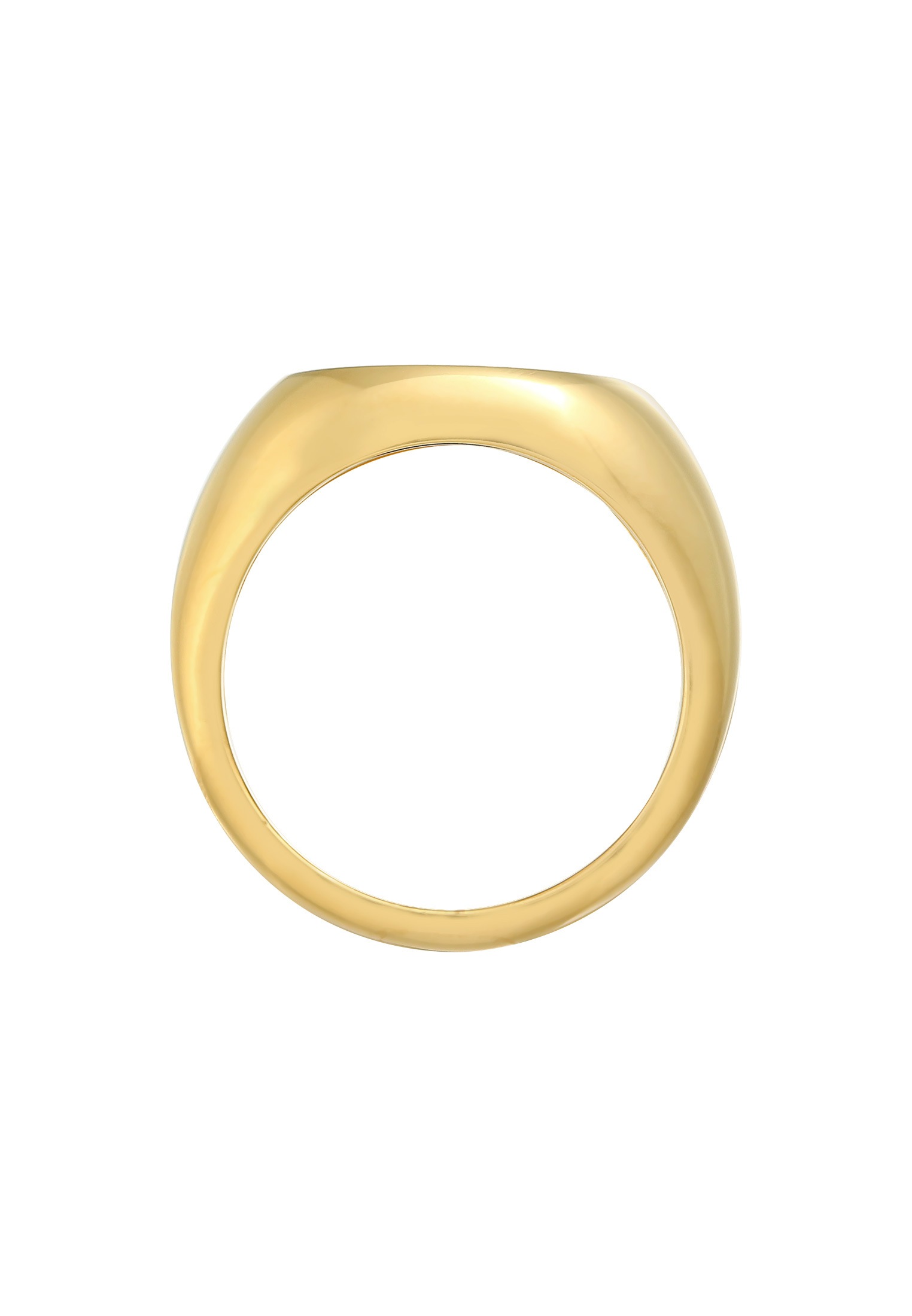 Elli Fingerring »Siegelring Oval Glanz Geo Basic Trend 925 Silber«
