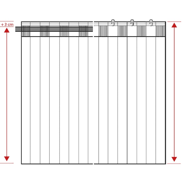 Neutex for you! Vorhang »Vimara«, (1 St.), HxB: 245x142, Schal mit verdeckten  Schlaufen online kaufen