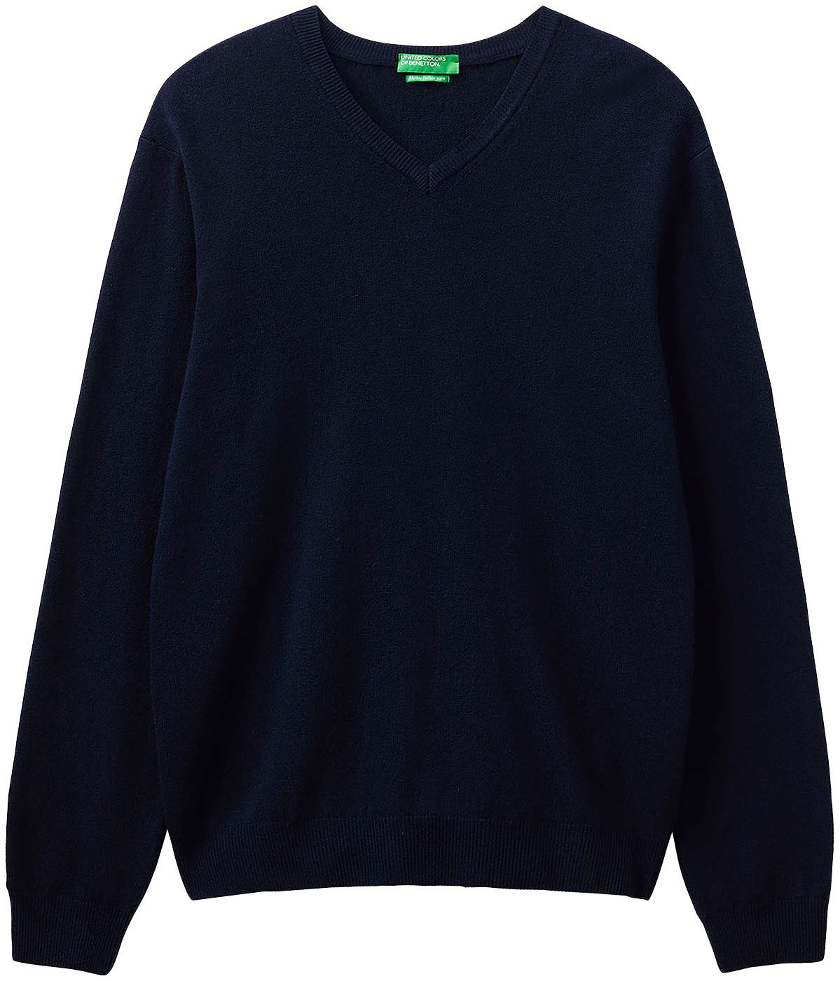 United Colors of Benetton V-Ausschnitt-Pullover, im cleanen Look