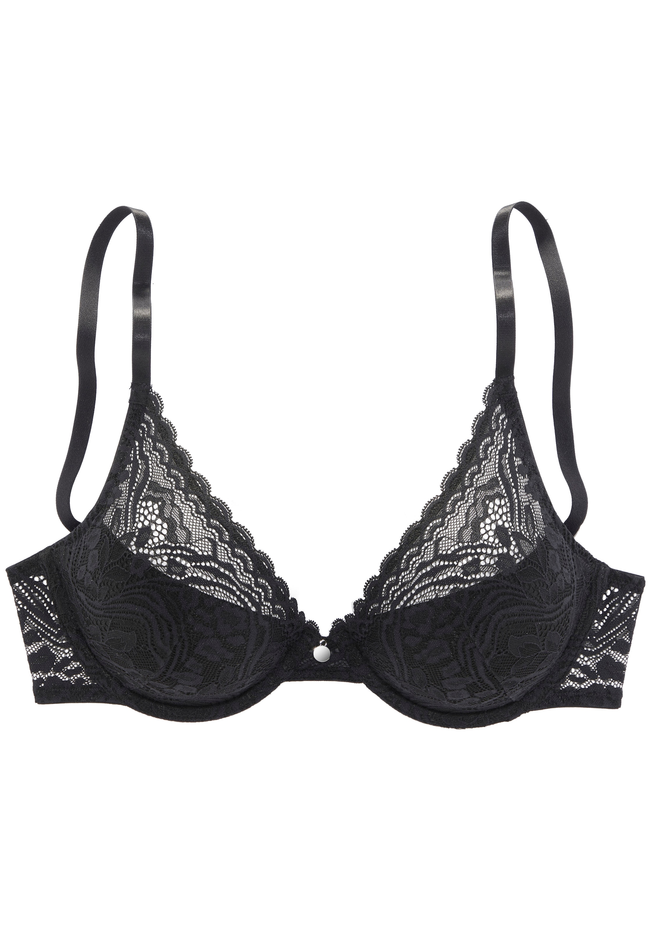s.Oliver Push-up-BH »Danielle«, aus dezent transparenter Spitze in blumiger Optik, Dessous