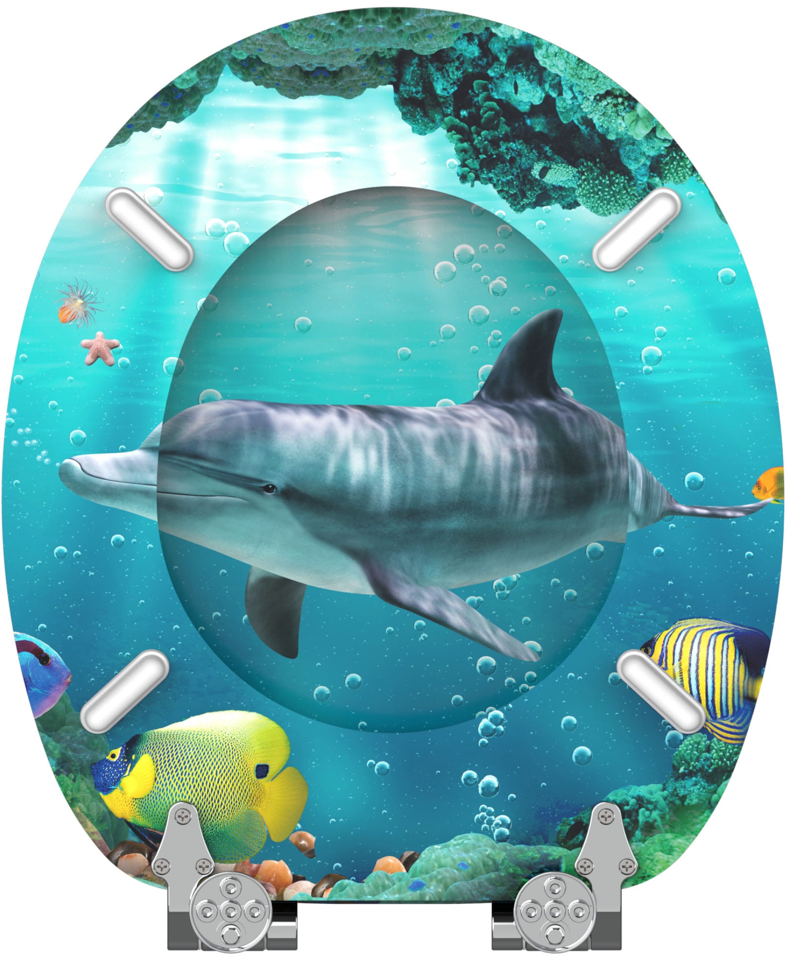 Sanilo Badaccessoire-Set »Delphin Korallen«, (Komplett-Set, 6 tlg.)