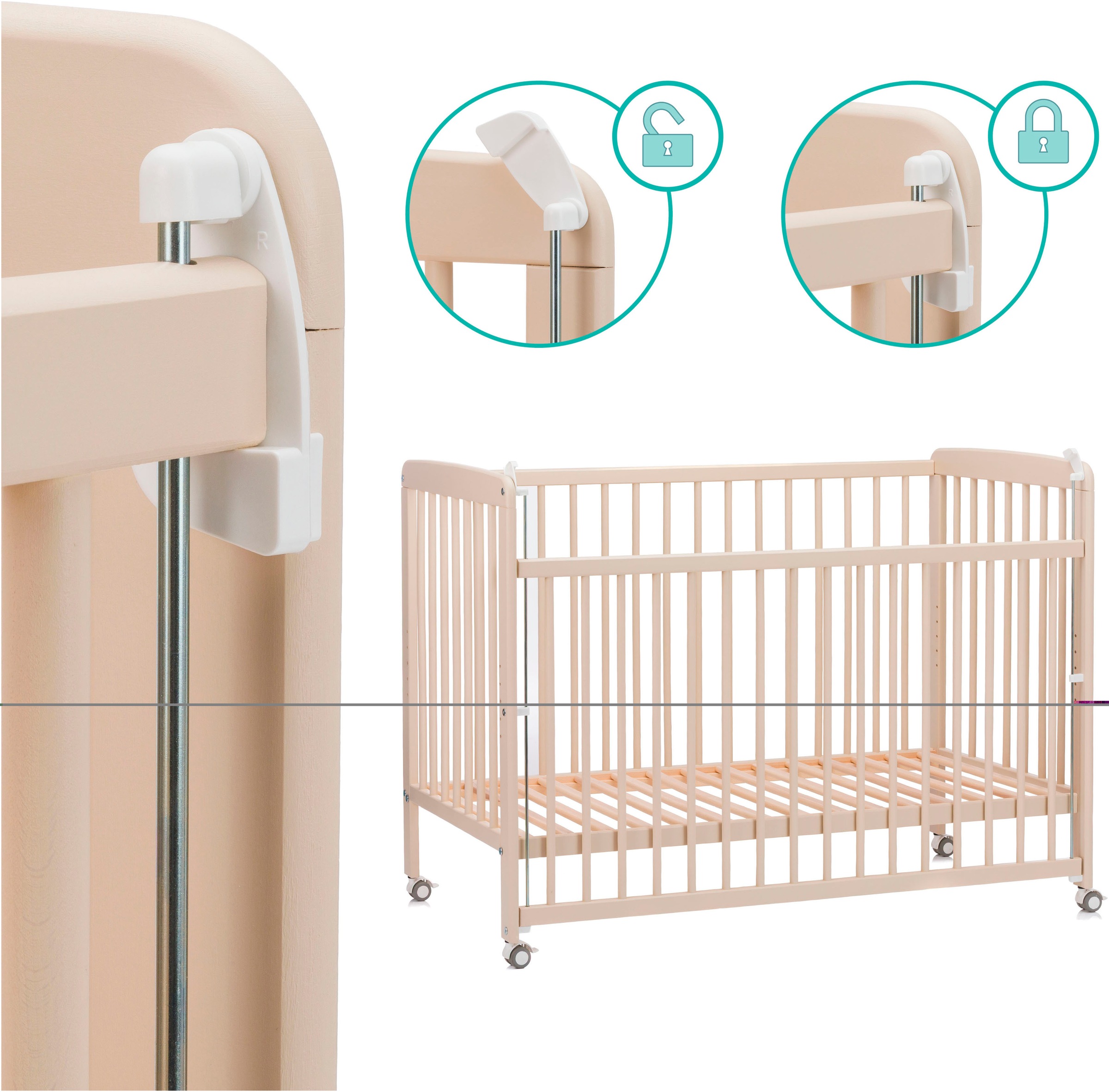 Fillikid Beistellbett »Nena«, inkl. Matratze; Made in Europe
