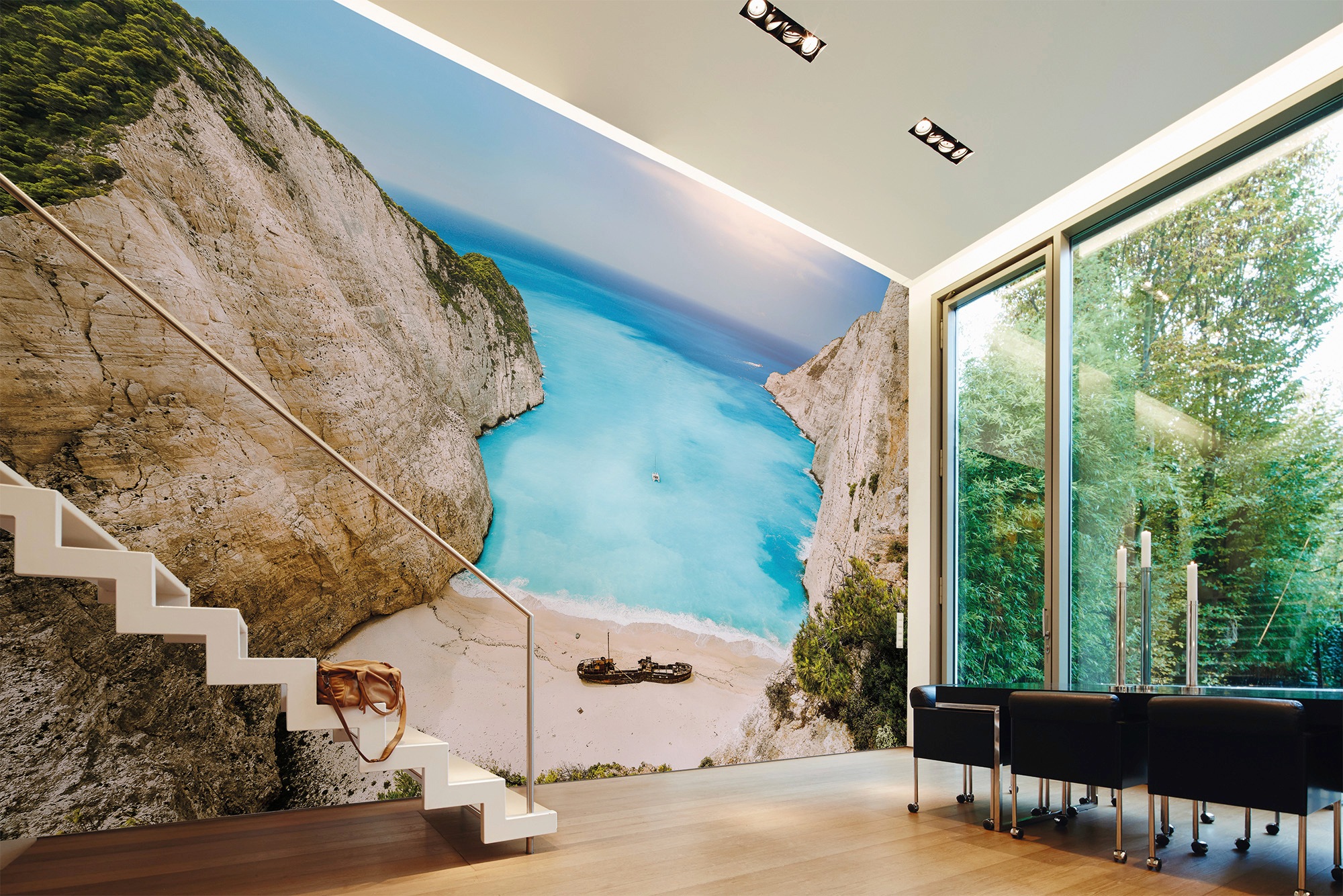 living walls Fototapete »Designwalls Greek Bay« glatt Vlies, Wand, Schräge, günstig online kaufen