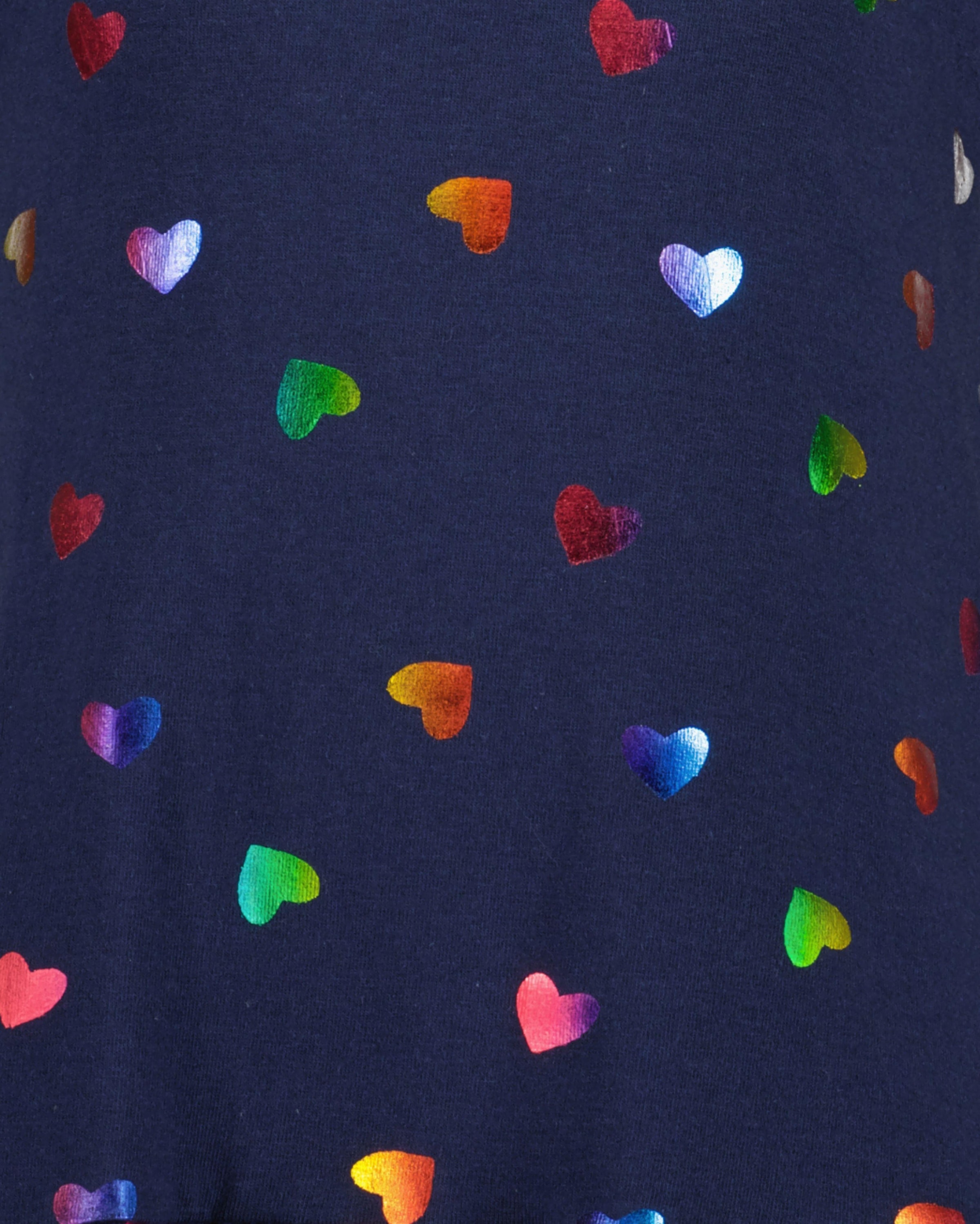 Blue Seven Jerseykleid 1 tlg. tlg. im tollem Herzchen-Folien-Alloverprint