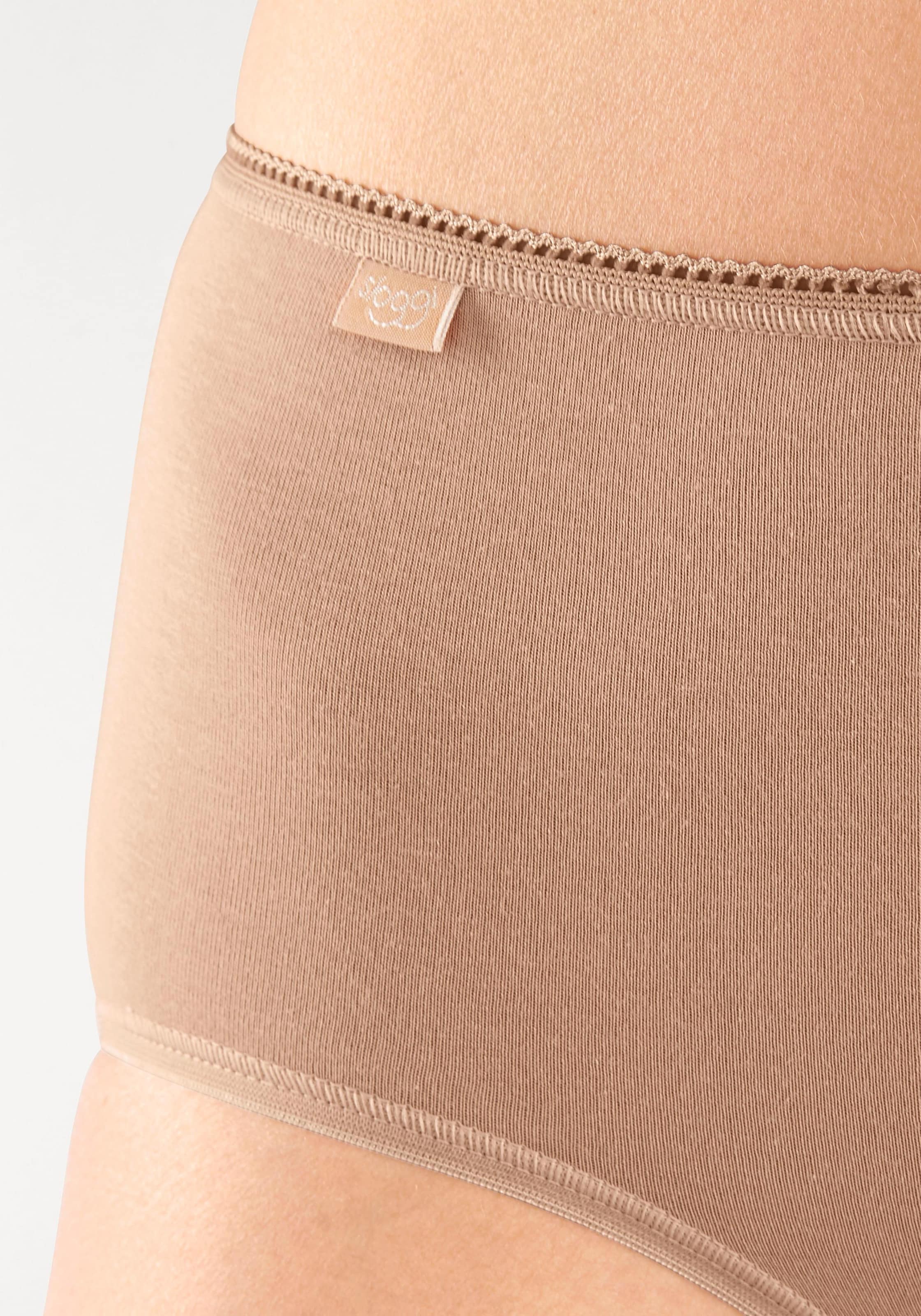 sloggi Midislip »24/7 Cotton Midi C3P«, (3er Pack), Elastikbund mit Spitze, blickdicht, weiche Baumwollmischung