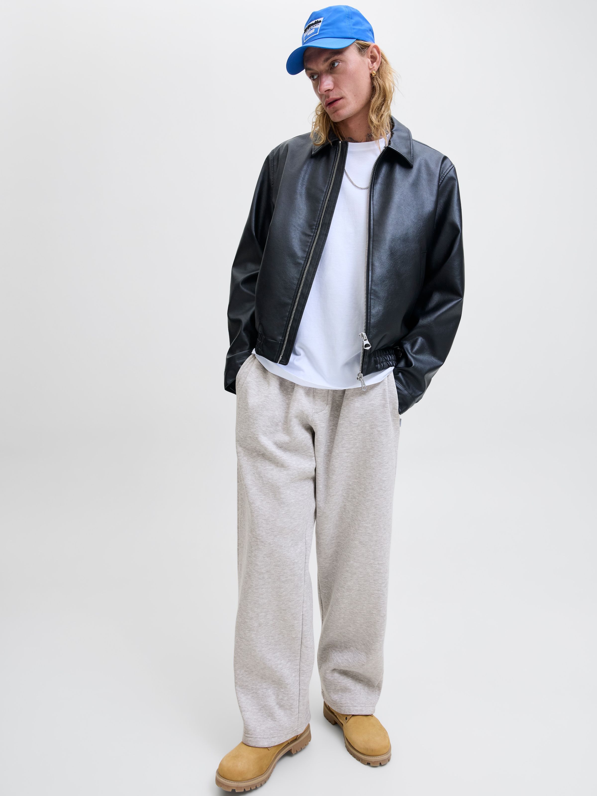 Jack & Jones Sweathose »JPSTBILL BRADLEY SWEAT PANT«  Materialmix, weit