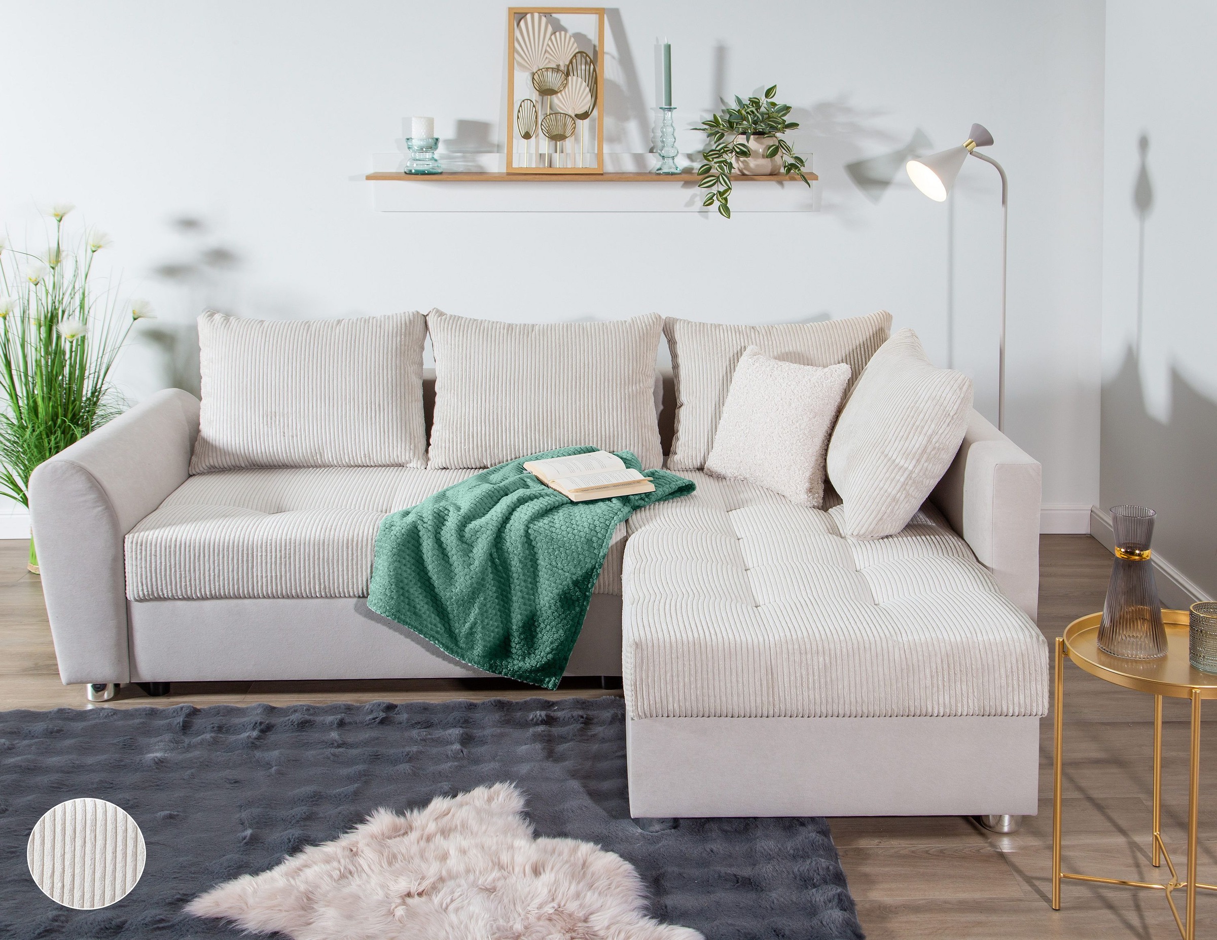 COLLECTION AB Ecksofa »Jana L-Form«, inkl. Bettfunktion,Bettkasten und Bonn günstig online kaufen