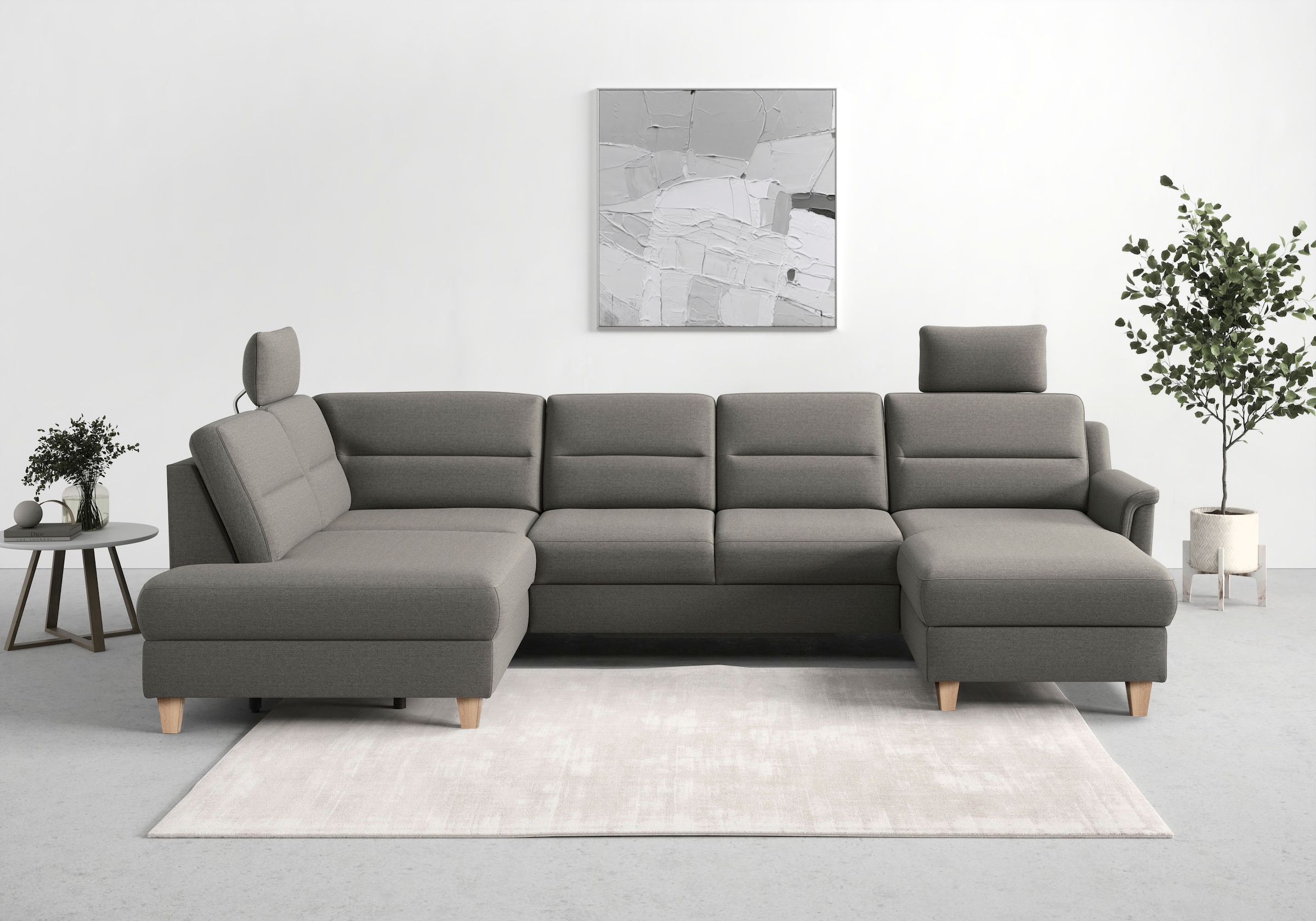 sit&more Wohnlandschaft »Farö U-Form«, inklusive Federkern, wahlweise mit Bettfunktion und Bettkasten