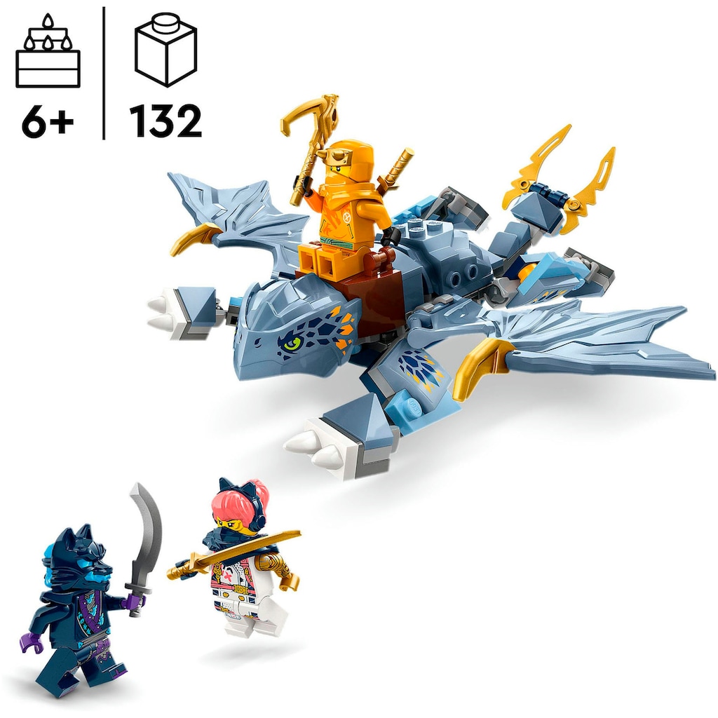 LEGO® Konstruktionsspielsteine »Riyu der Babydrache (71810), Babydrache® Babydrache LEGO™«, (132 St.)