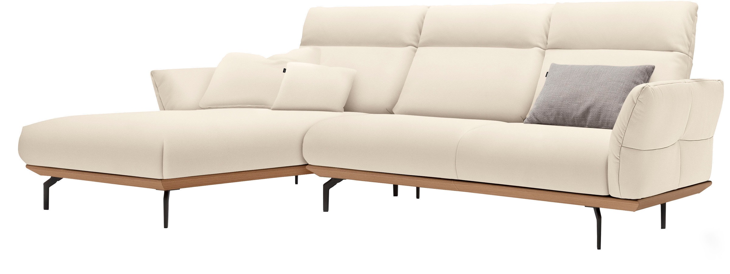 Creation BY ROLF BENZ Ecksofa »CR.460«, Sockel in Eiche, Alugussfüße in umb günstig online kaufen
