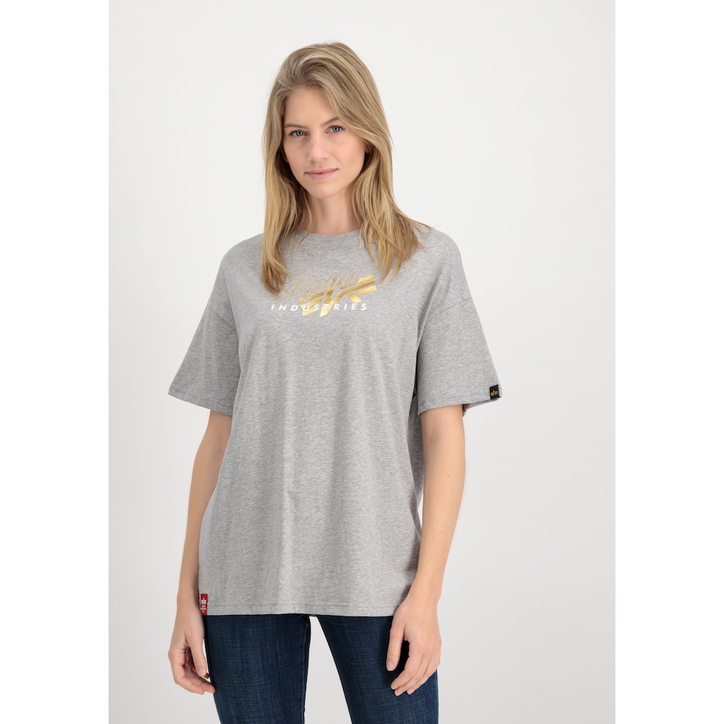 Alpha Industries T-Shirt »ALPHA INDUSTRIES Women - T-Shirts Gold Logo OS T Wmn«