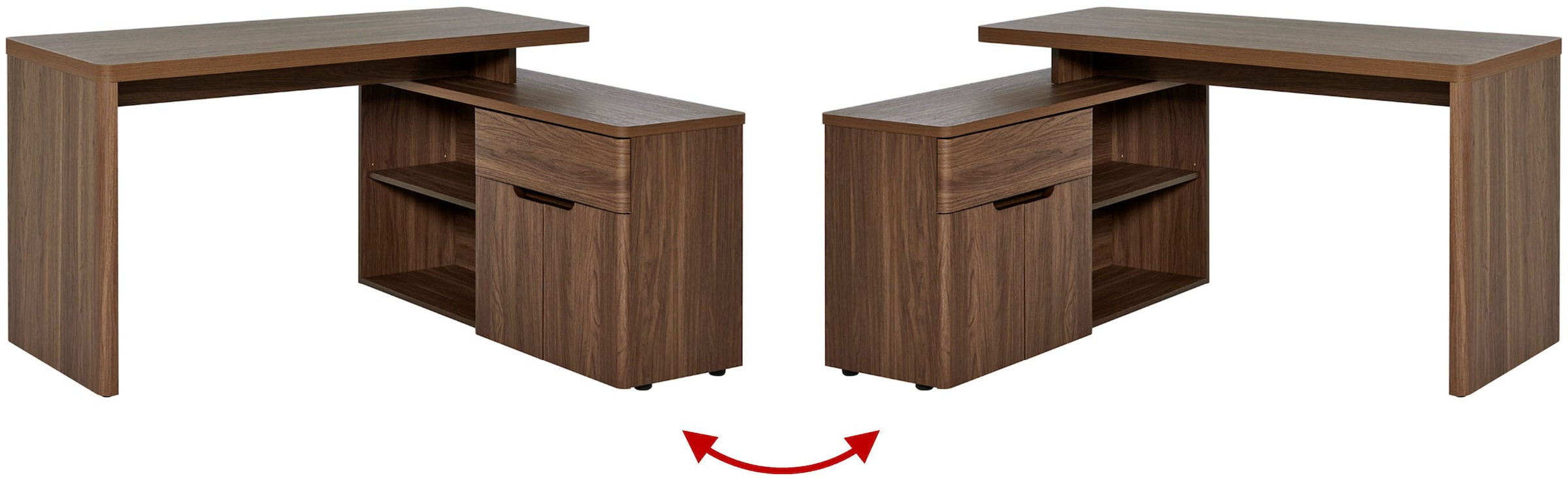 Jahnke Eckschreibtisch »CU-LIBRE 150 E« 1 Stk. tlg. wechselseitig montierba günstig online kaufen