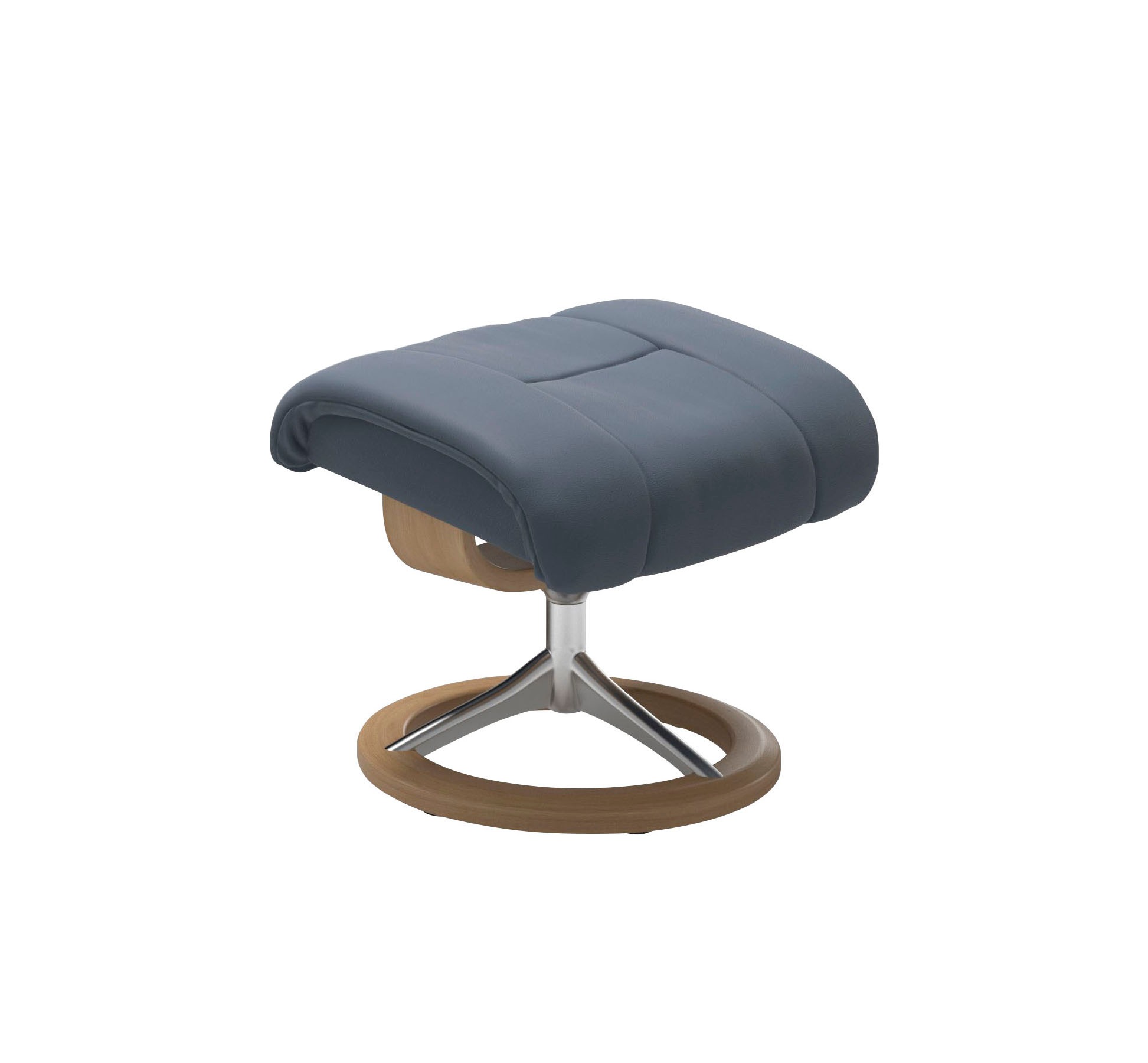 Stressless® Relaxsessel »Reno«, (Set, Relaxsessel mit Hocker), mit Hocker, mit Signature Base, Größe S, M & L, Gestell Eiche