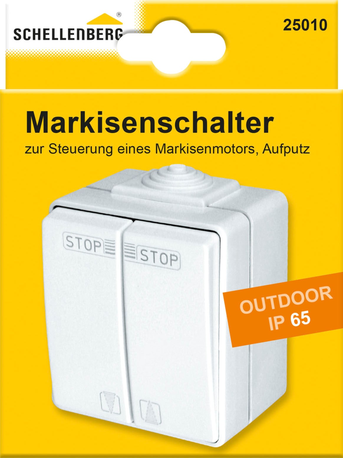 SCHELLENBERG Schalter »zur Steuerung von Markisenmotoren mit mechanischer Endlageneinstellung«, geeignet für den Außenbereich, IP 65, weiß