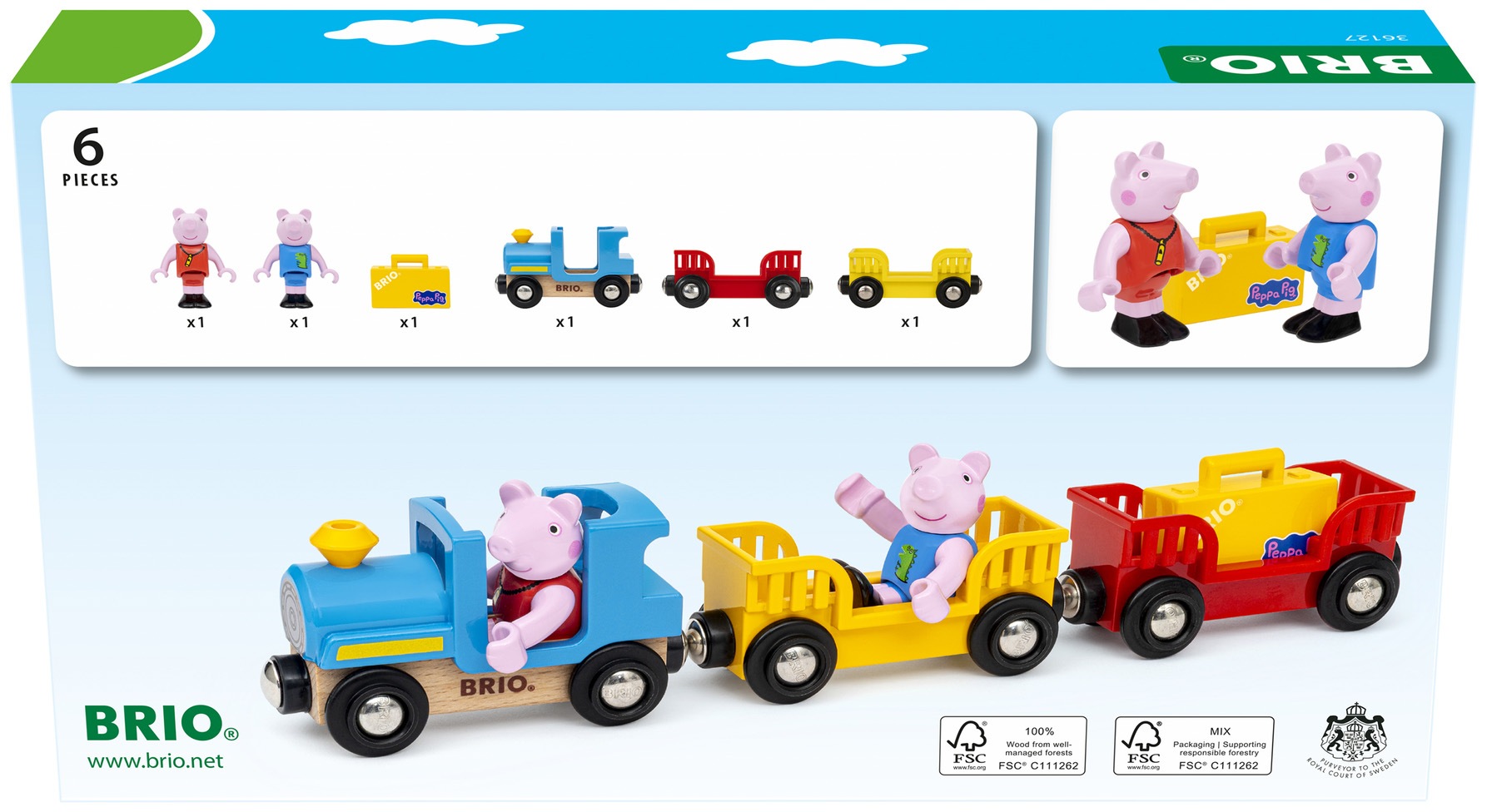 BRIO® Spielzeug-Eisenbahn »BRIO® WORLD, Peppa Wutz Zug« FSC® - schützt Wald