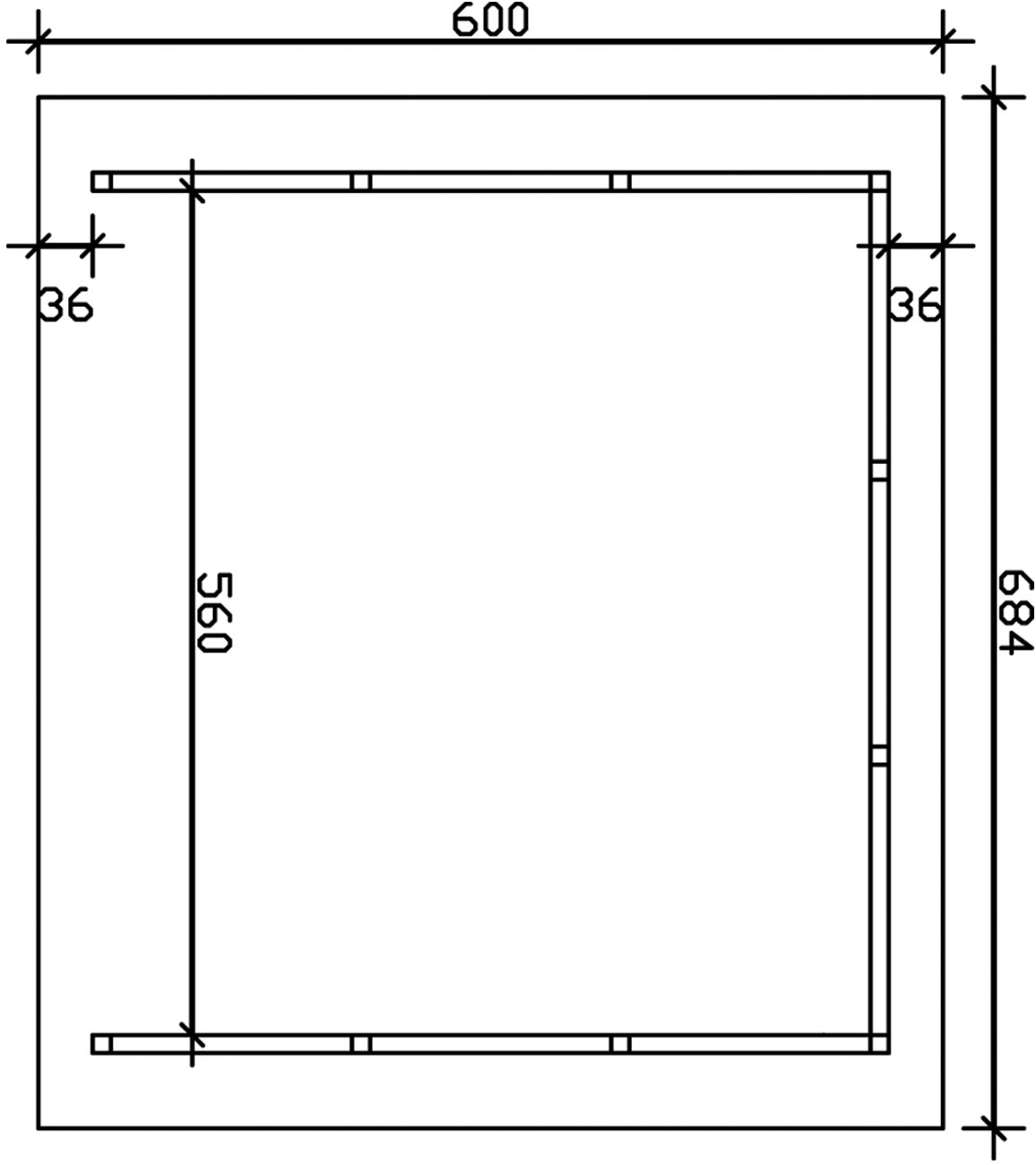 Skanholz Doppelcarport »Schwarzwald«, KVH-Fichte, 560 cm, Schiefergrau, mit Dachlattung