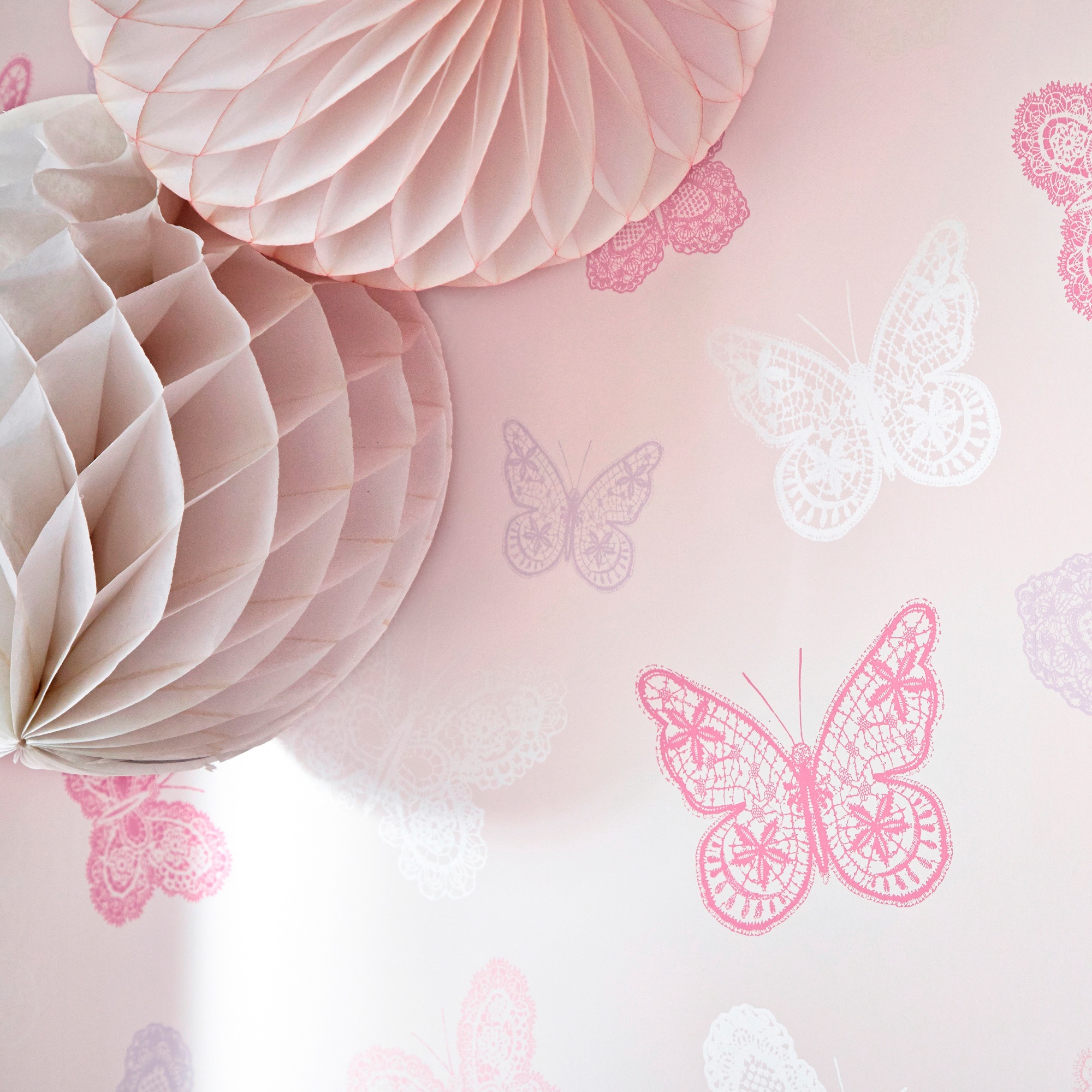 Superfresco Easy Vliestapete »Butterfly«, animal print, Schmetterling rosa lila 1000x53cm