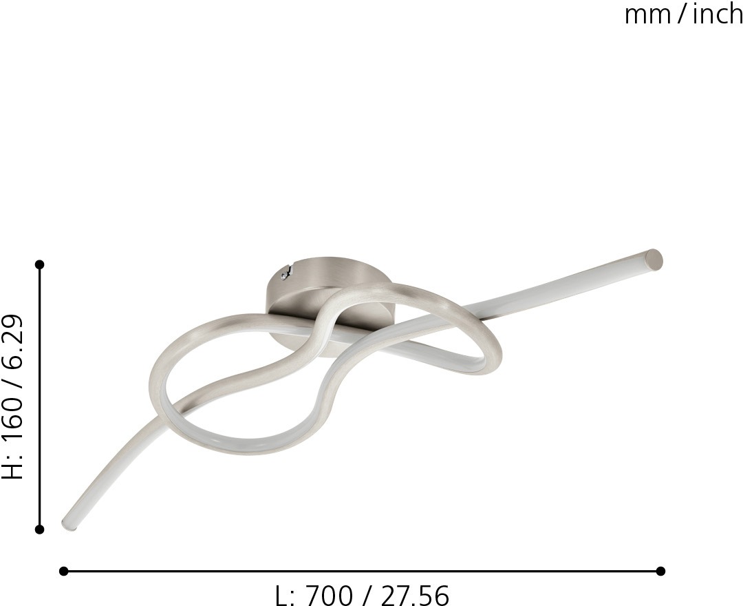 EGLO Deckenleuchte »NOVAFELTRIA« LED-Board 1 Stk. Warmweiß Deckenlampe, Woh günstig online kaufen