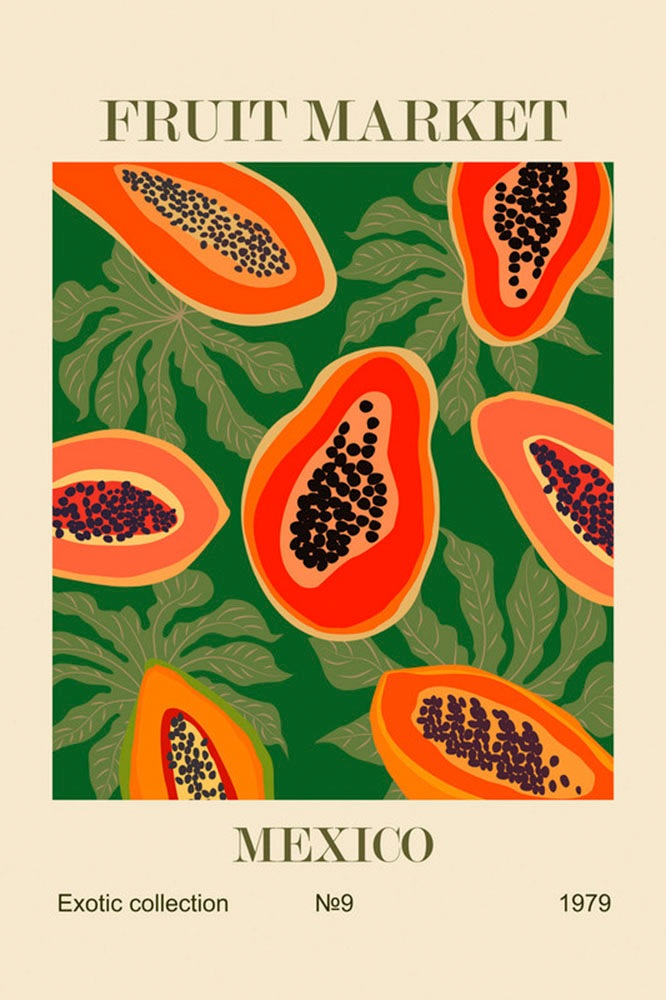 A.S. Création Leinwandbild »Fruit Market 2 - Wandbild Beige Orange Keilrahm günstig online kaufen