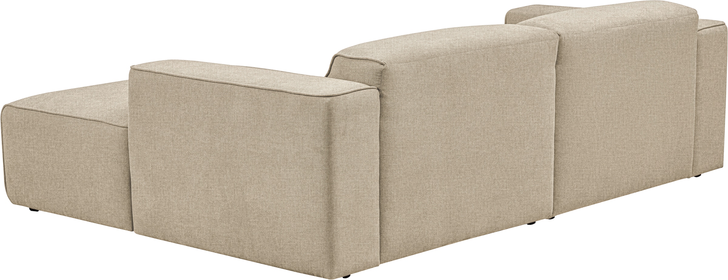andas Ecksofa »Noord mit Kedernaht, Breite 234 cm«, Cord, Struktur, Webstoff, mit Wellenunterfederung, Massivholzrahmen