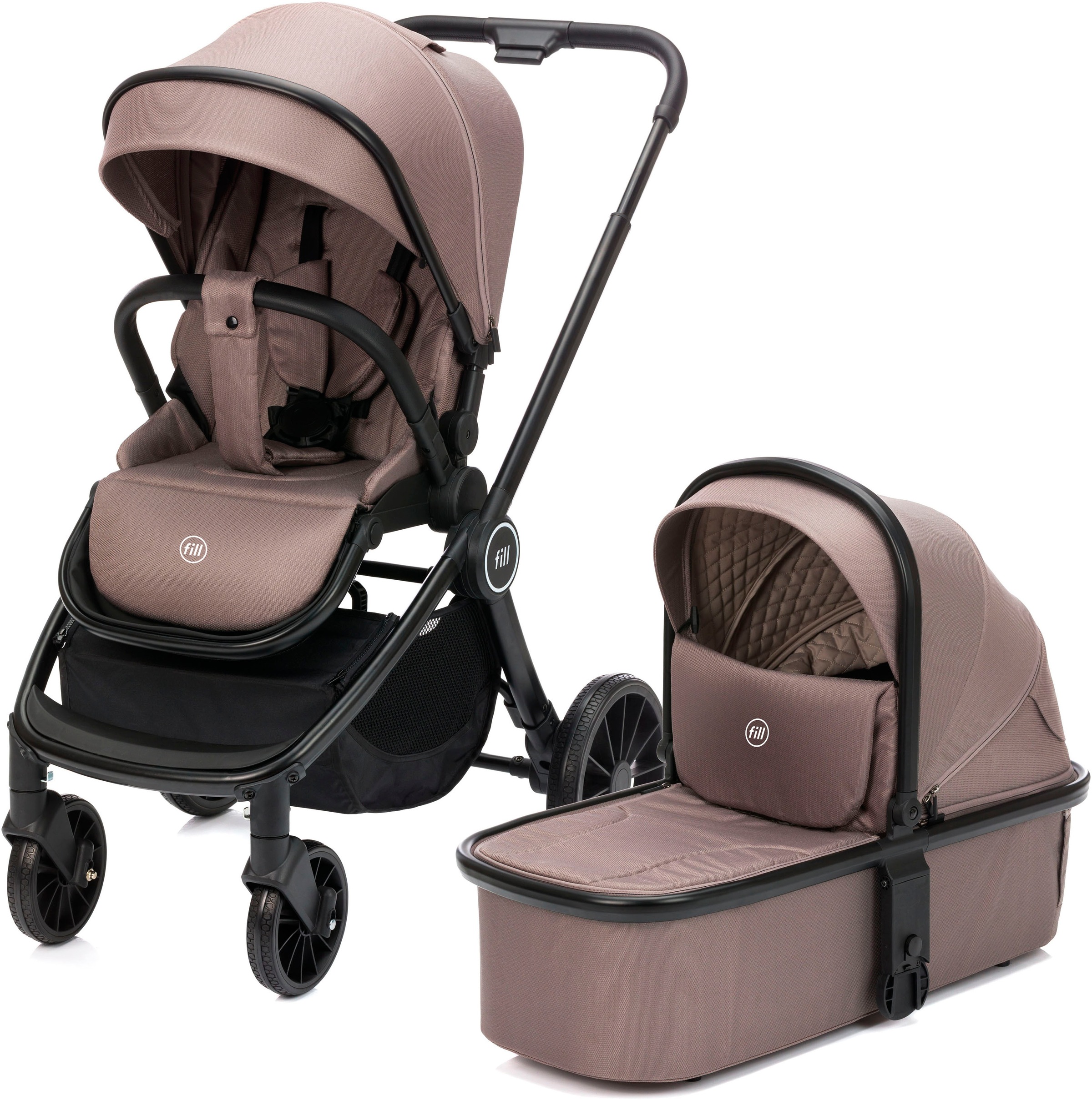 FILLIKID Kombi-Kinderwagen »Kinderwagenset Cougar« 22 kg taupe