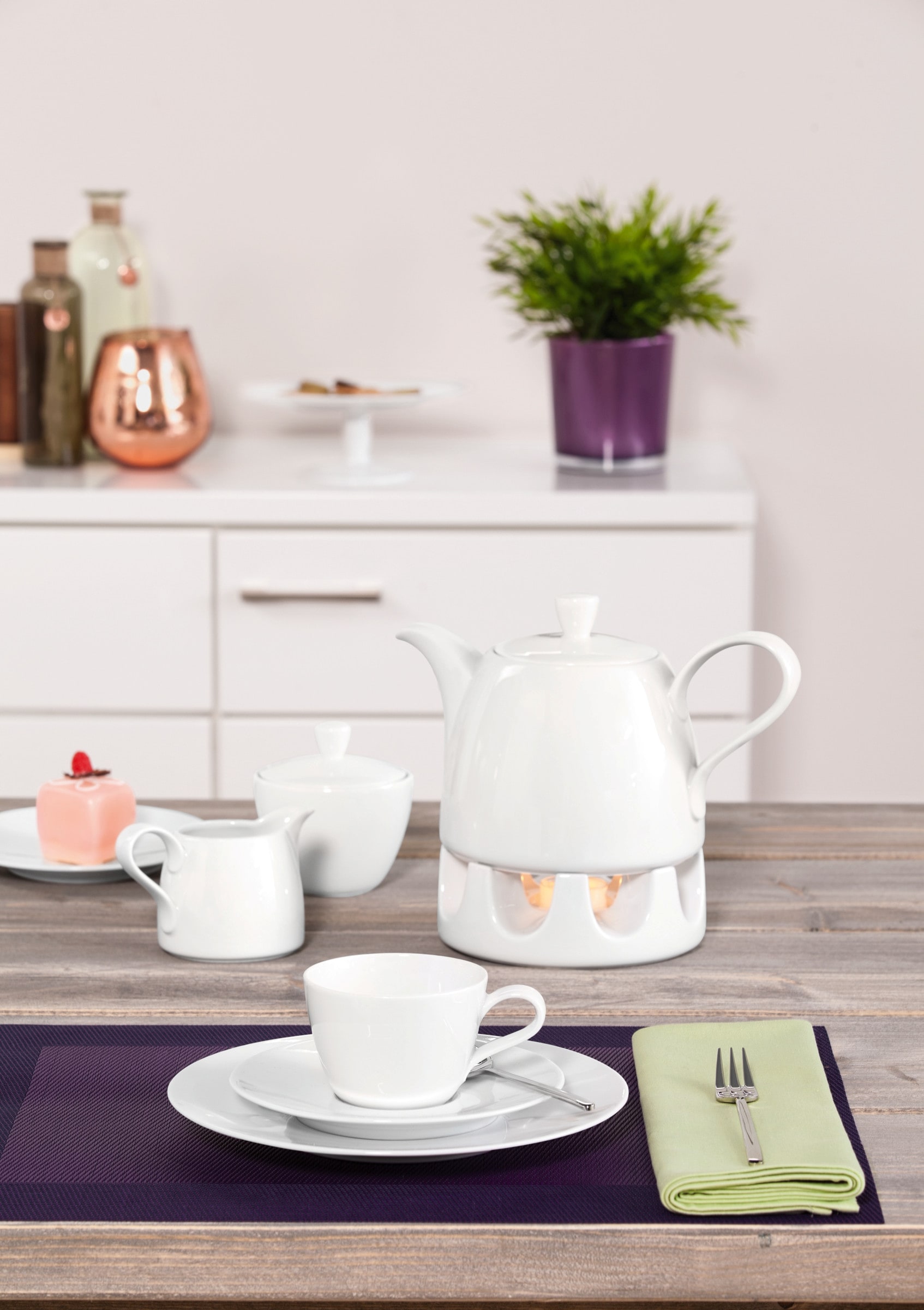 Seltmann Weiden Kaffeeservice »Geschirr-Set, Service Life«, (Set, 18 tlg.), Teller-Set, Tassen, weiß, Made in Germany, 18 Teile, für 6 Personen