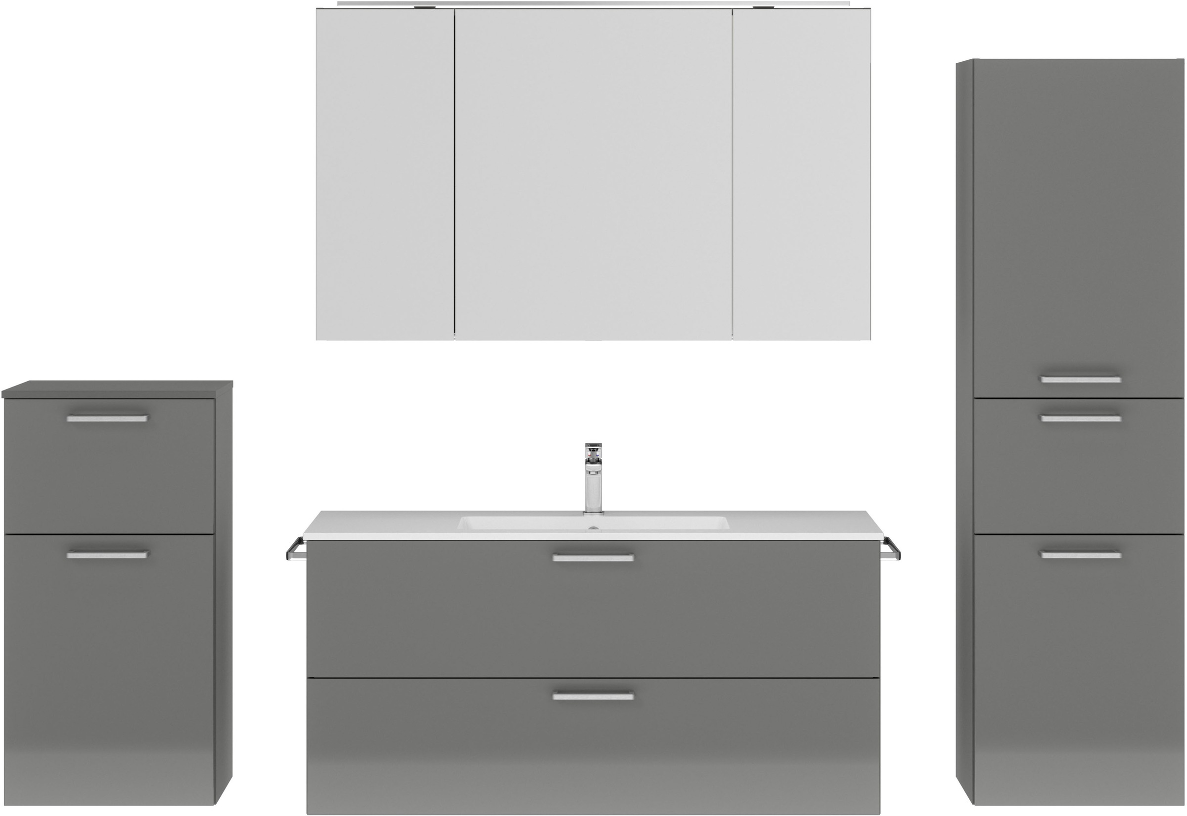 nobilia® Badmöbel-Set »Tolvina« vormontiert, mit Soft-Close, 4 Stk. tlg. günstig online kaufen