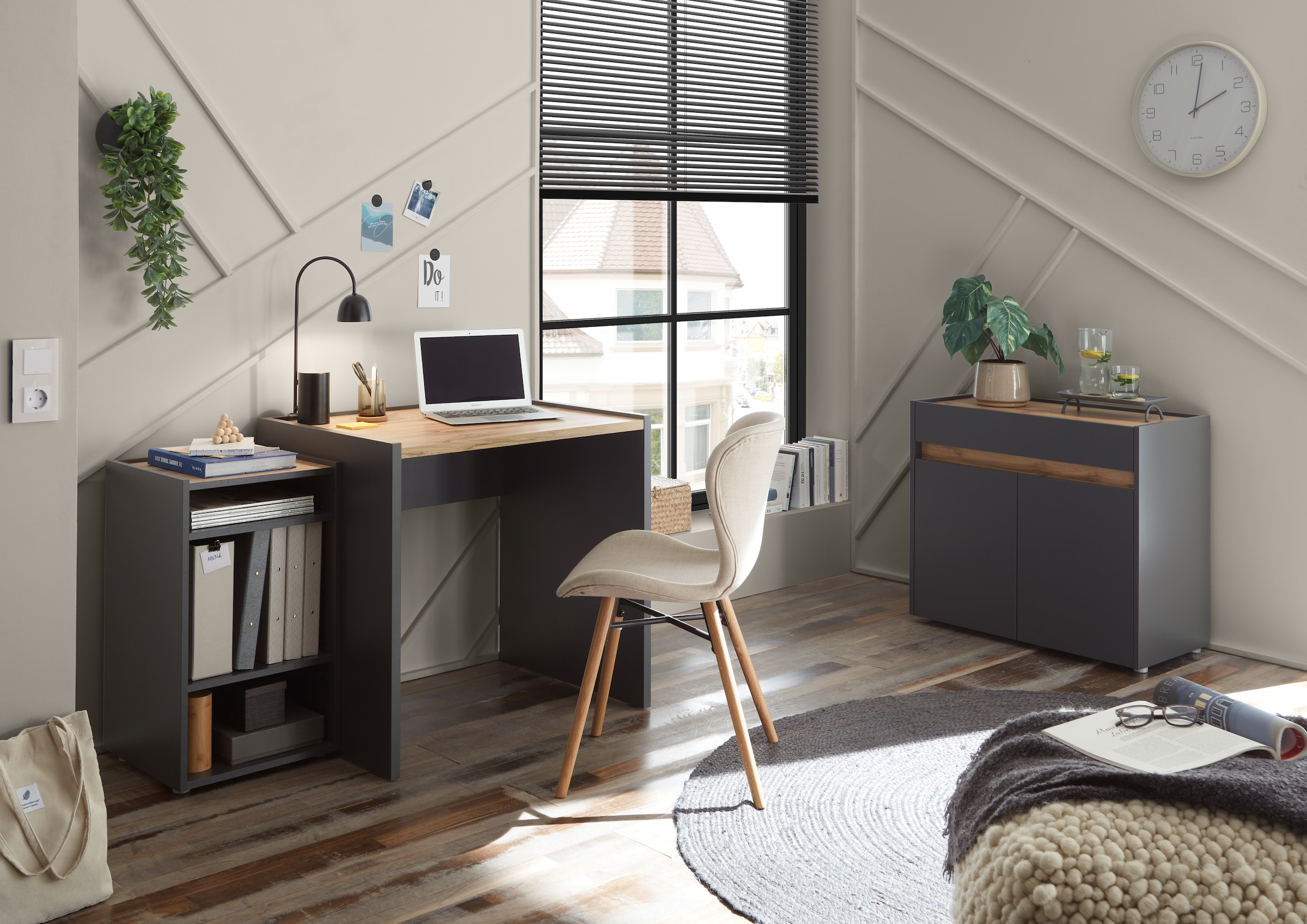 INOSIGN Schreibtisch »CiTY/GiRON«, moderner Computertisch, wohnliches Home Office, Breite 80 oder 143 cm