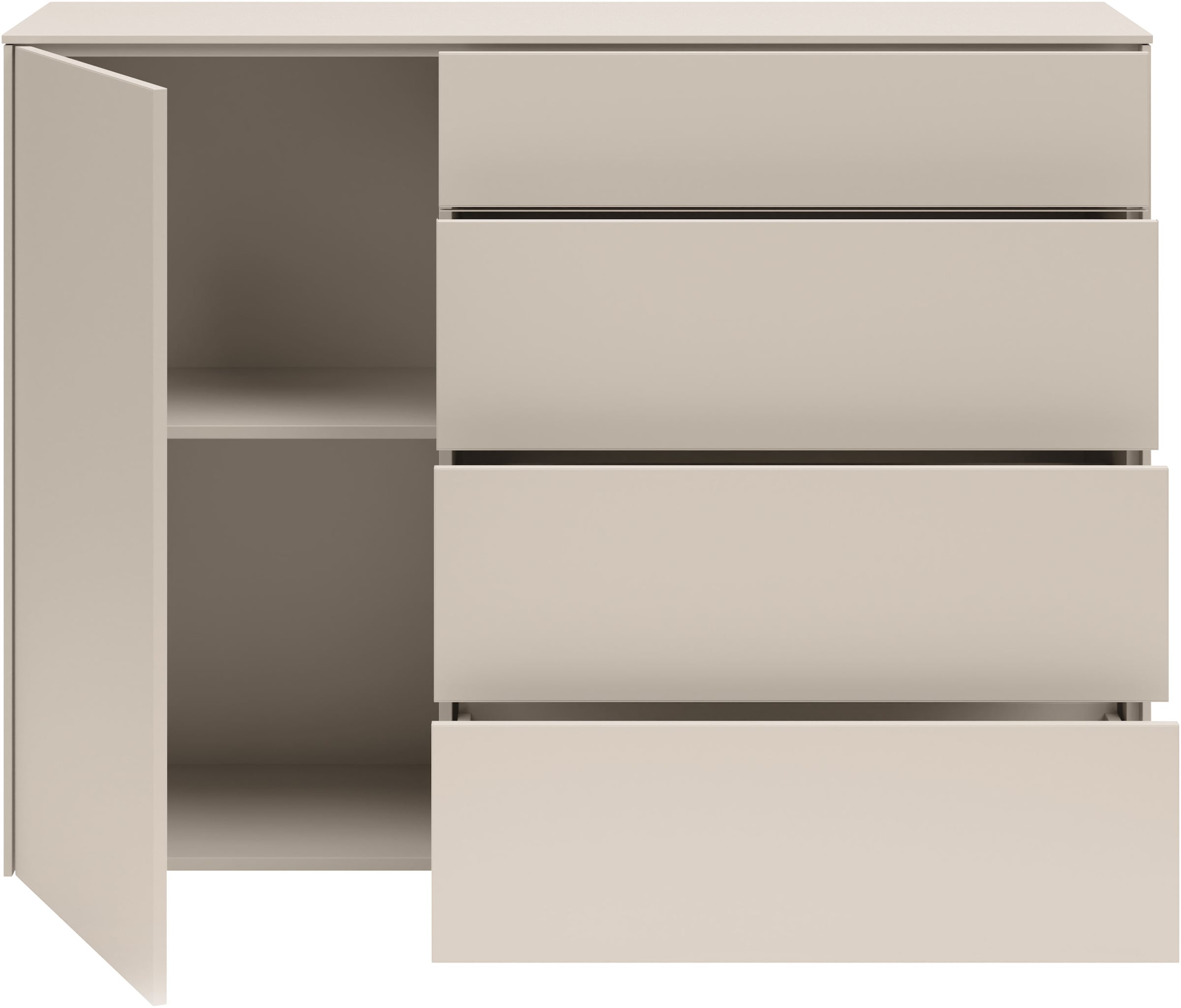 set one by Musterring Kommode »Riverside« Grifflos mit Push to Open Funktion, In 3 Farben erhältlich