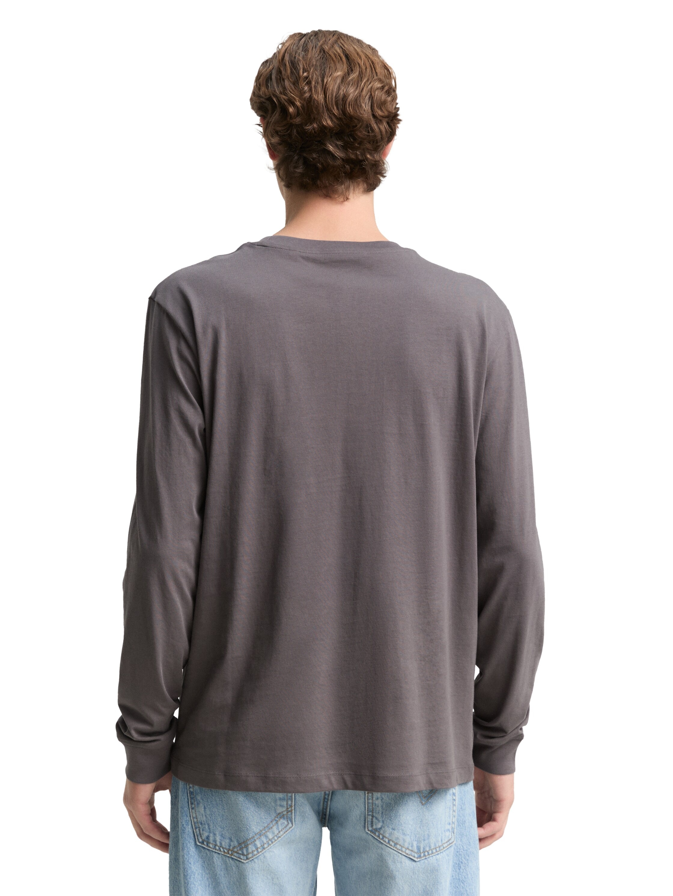 TOM TAILOR Denim Rundhalsshirt mit Schriftzug