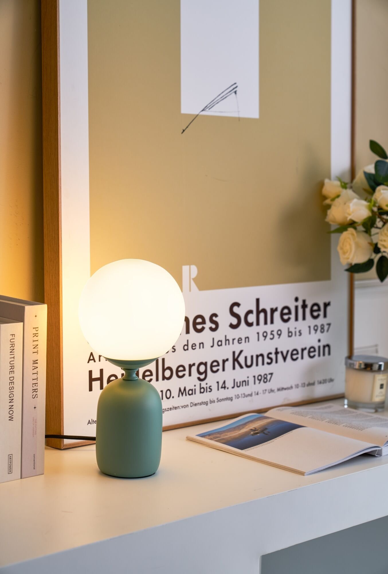 Pauleen Tischleuchte »Glowing Charm max 20W Grün/weiß Keramik«, 1 flammig, günstig online kaufen