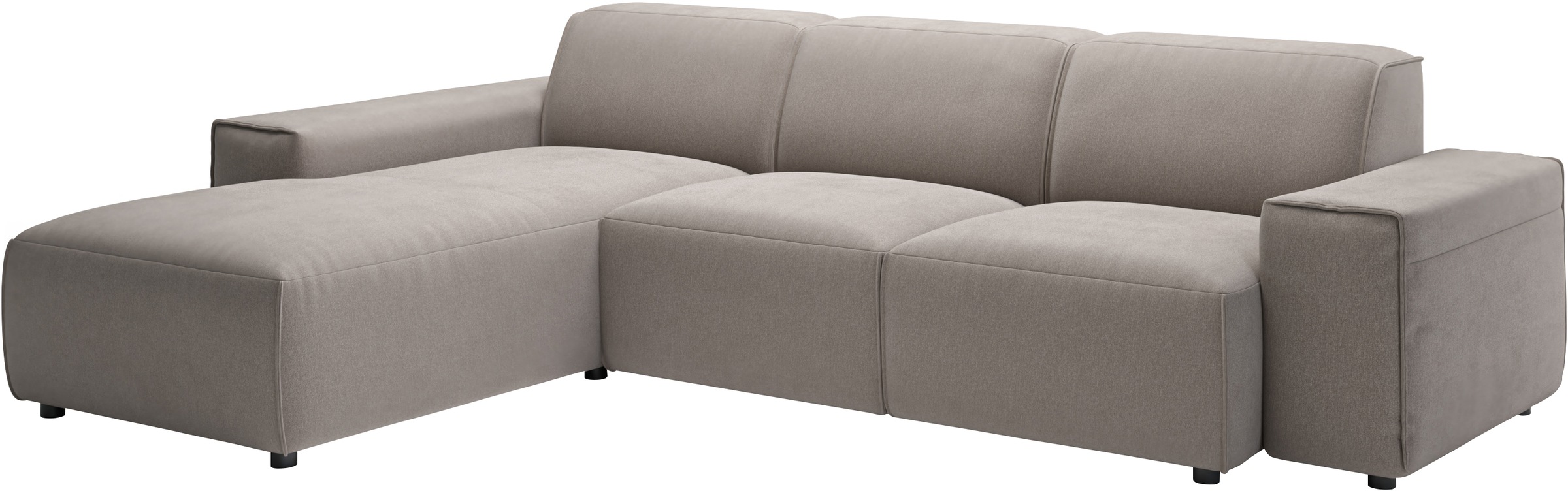 andas Ecksofa »Glimminge L-Form auch in Breitcord, Feincord + Easy care-Bezug,«, Breite 264, Zierkissen