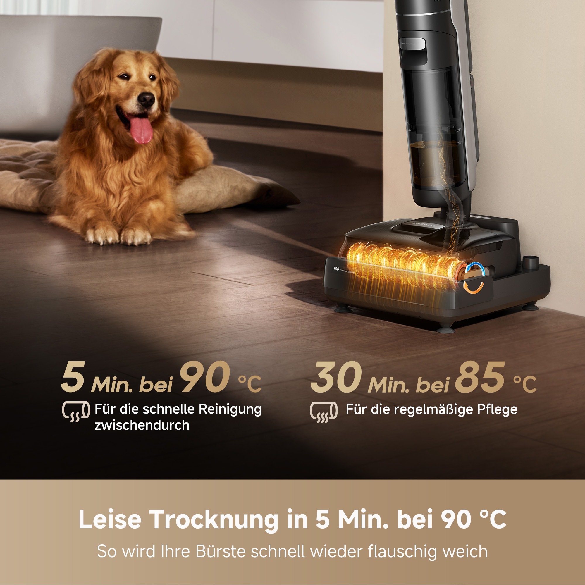 Dreame Nass-Trocken-Sauger »H15 Mix«, 7-in-1 Gerät, 23.000Pa Saugkraft, KI-gesteuerter Hebearm, 180°-Neigung
