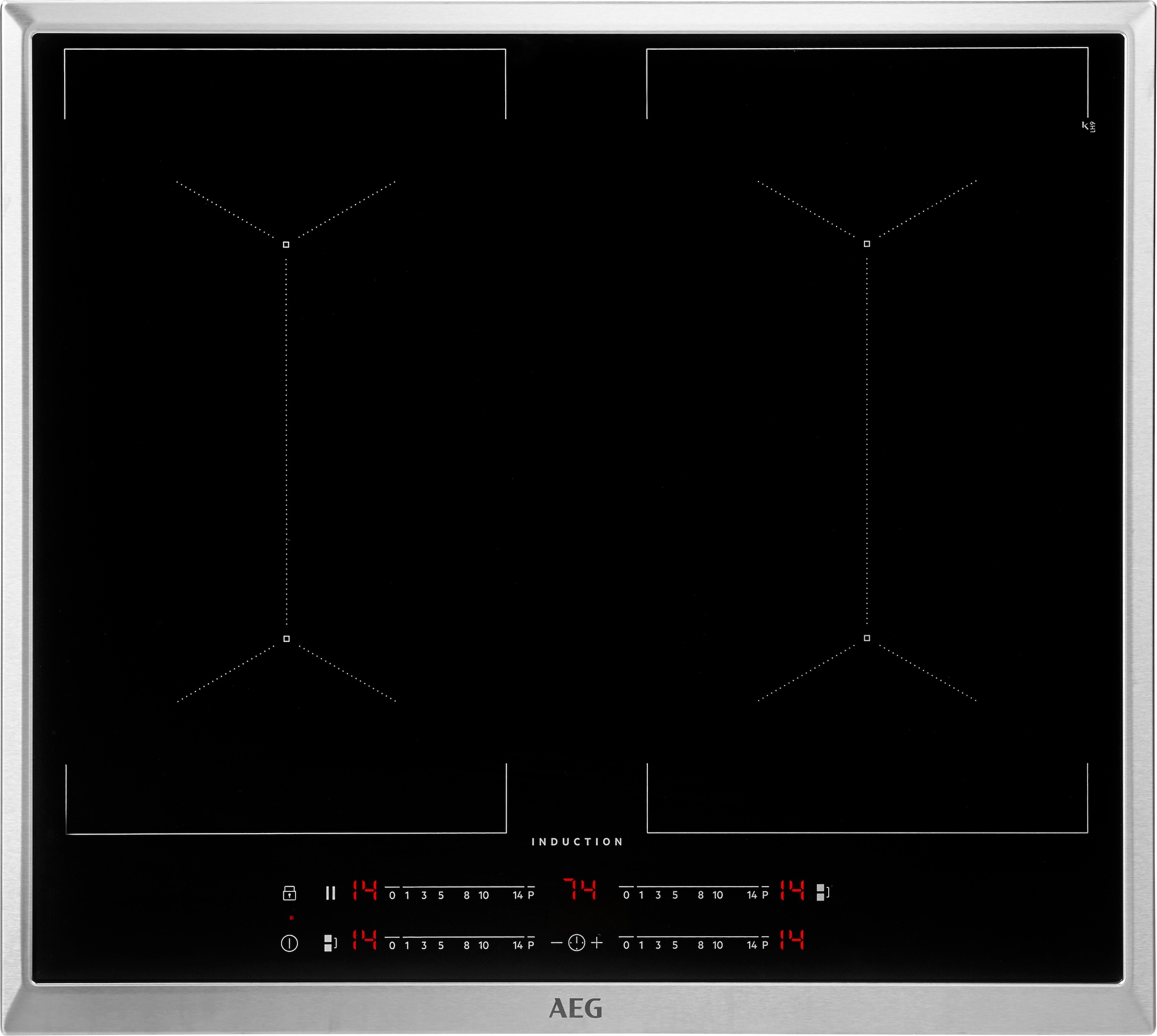 AEG Induktions-Kochfeld »IKE6445AXB«, Bridge-Funktion günstig online kaufen