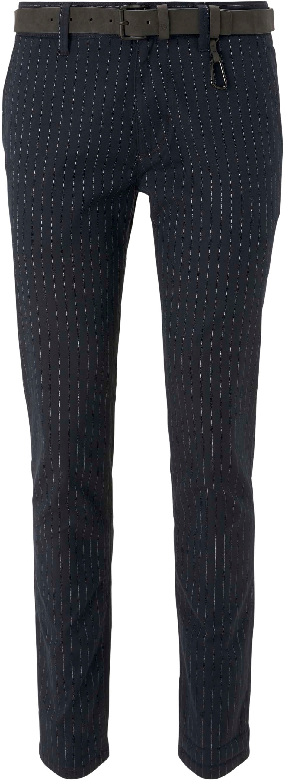 TOM TAILOR Denim Chinohose, mit Gürtel