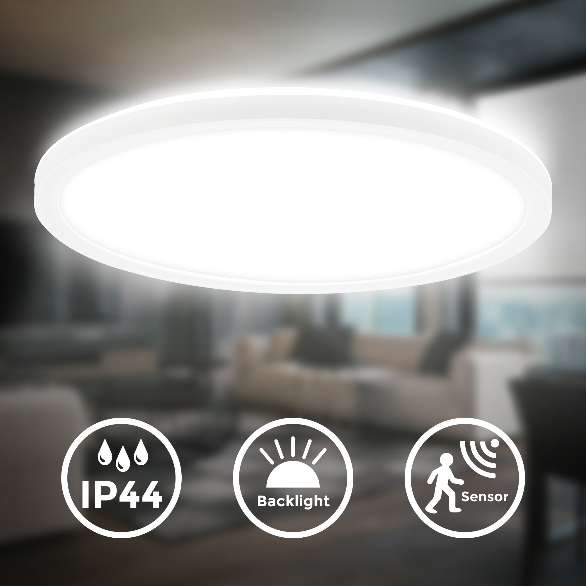B.K.Licht LED Deckenleuchte »BKL1604 Ultraflache LED Badleuchte, mit Microw günstig online kaufen