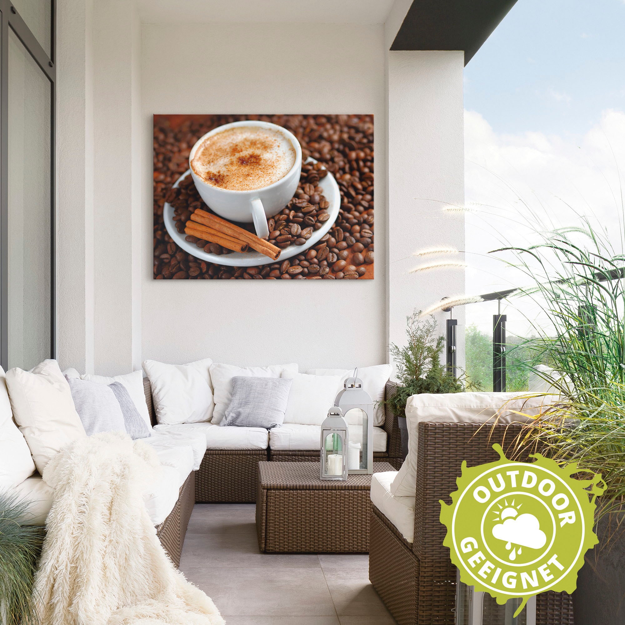 Artland Wandbild »Cappuccino - Kaffee«, Getränke, (1 St.), als Alubild, Outdoorbild, Leinwandbild, Wandaufkleber, versch. Größen