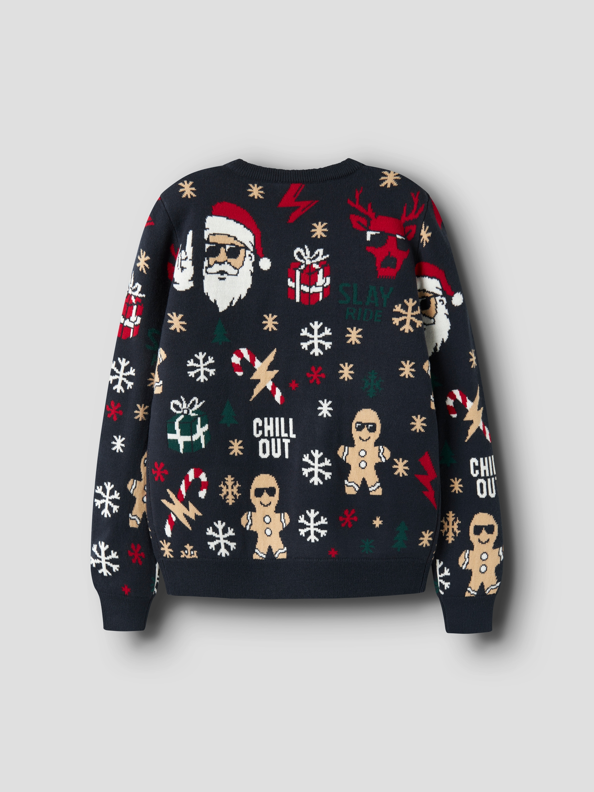 Name It Weihnachtspullover »NKMRICO LS LOOSE KNIT« Weihnachten, Kunstfaser, normal geschnitten